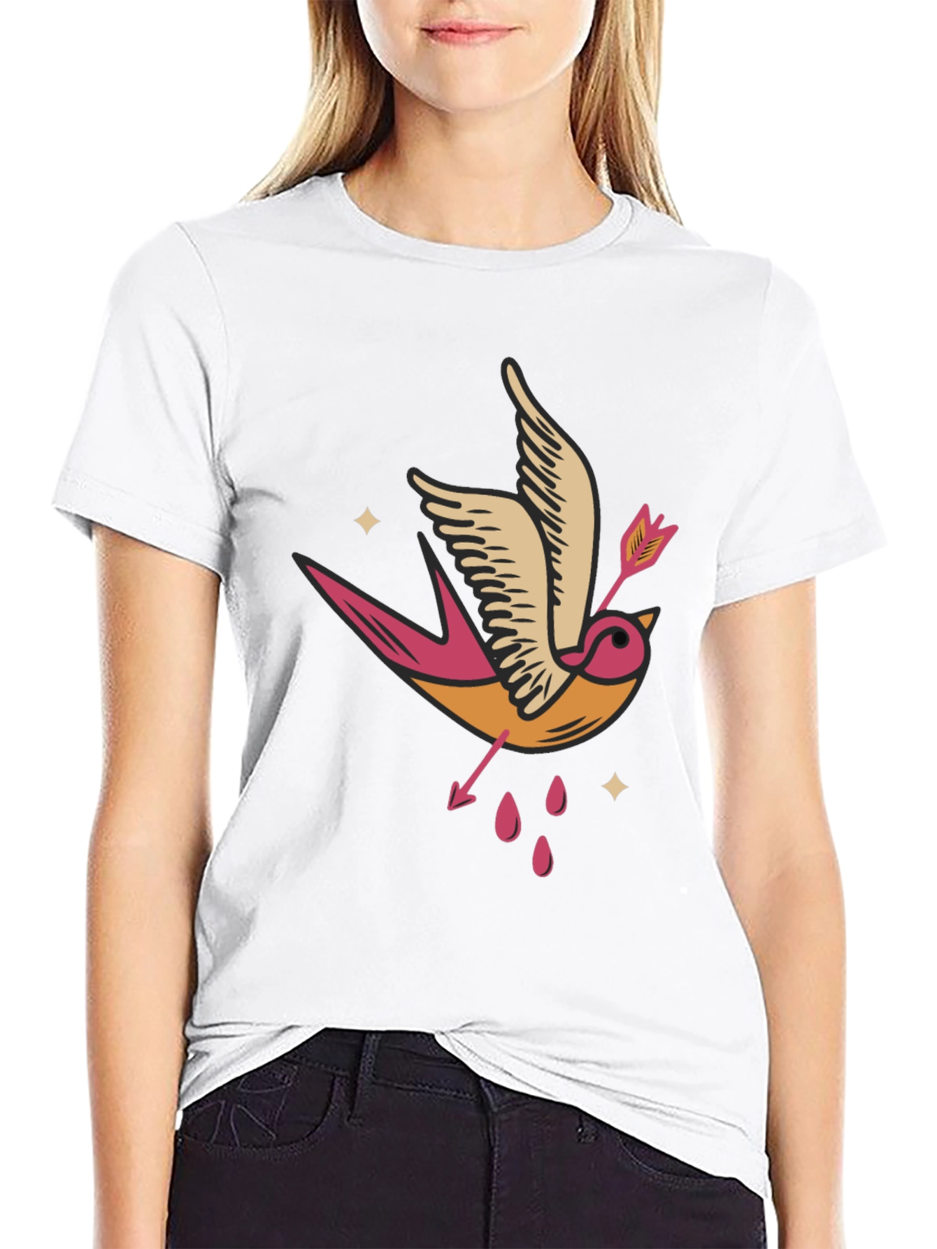 Swallow Arrow Graphic Tee - Classic Style