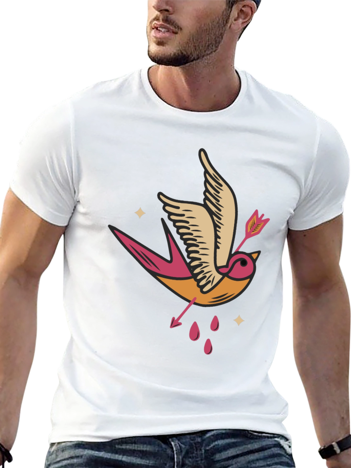 Swallow Arrow Graphic Tee - Classic Style
