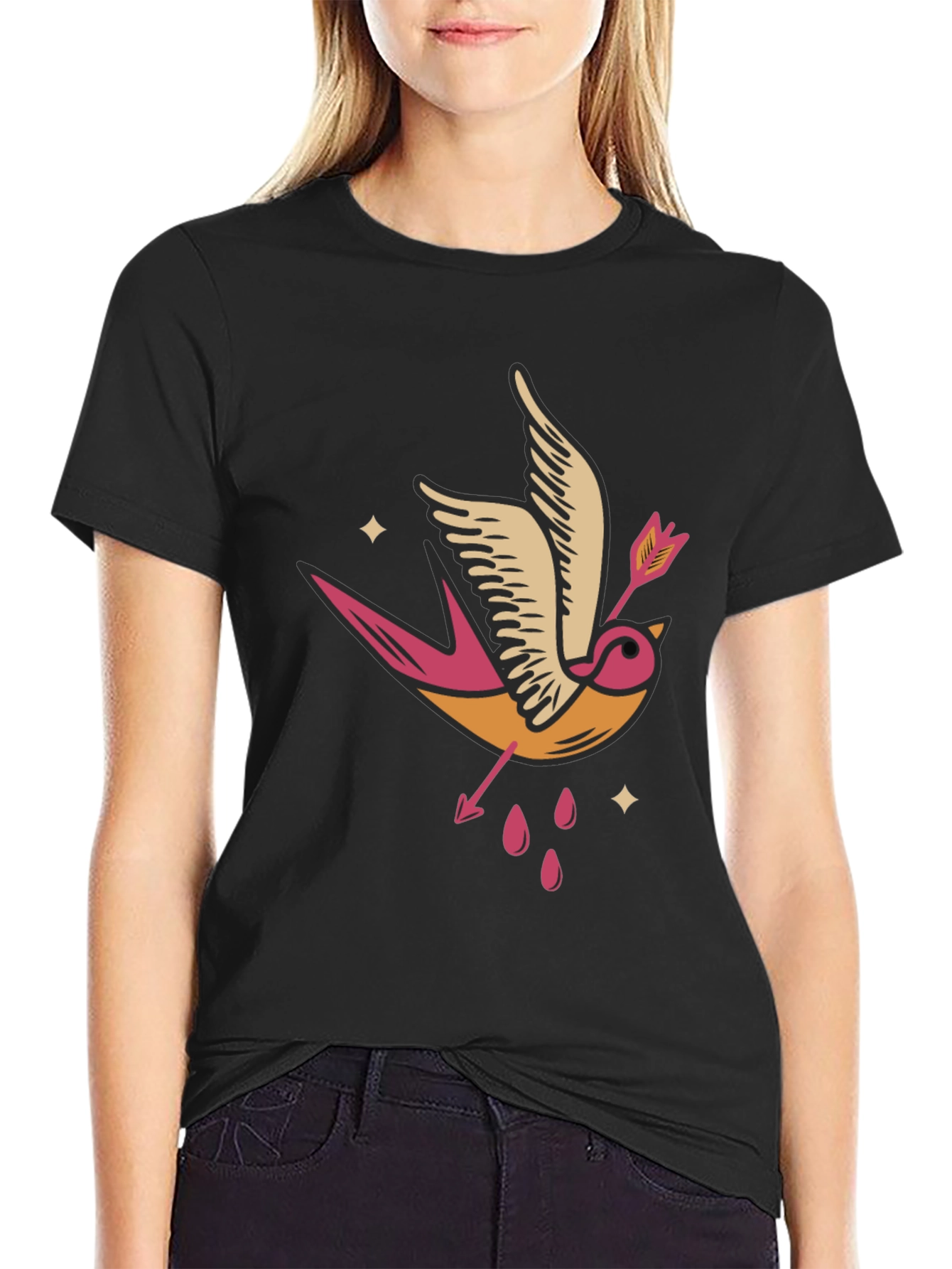 Swallow Arrow Graphic Tee - Classic Style