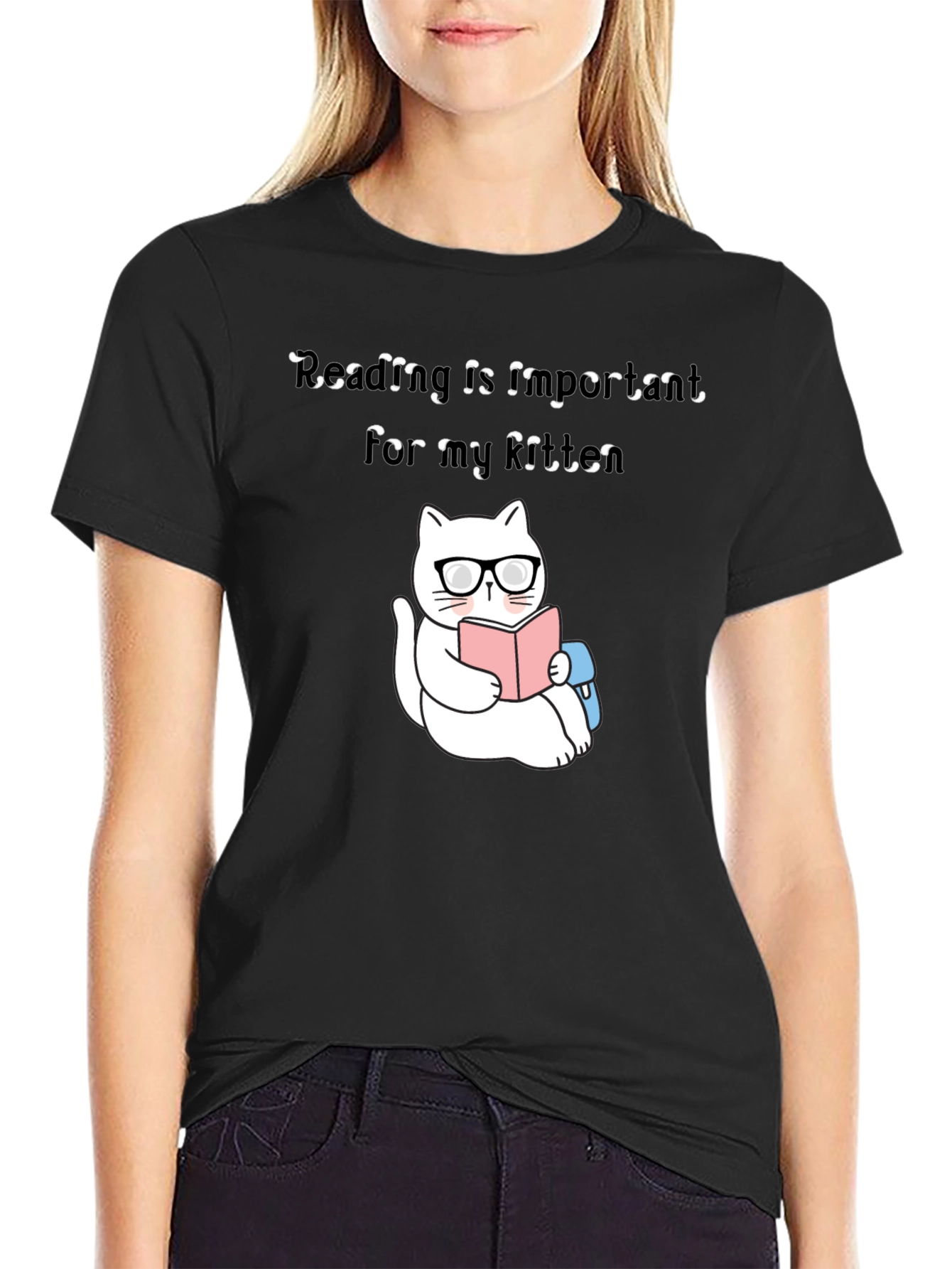 Reading Kitten T-Shirt