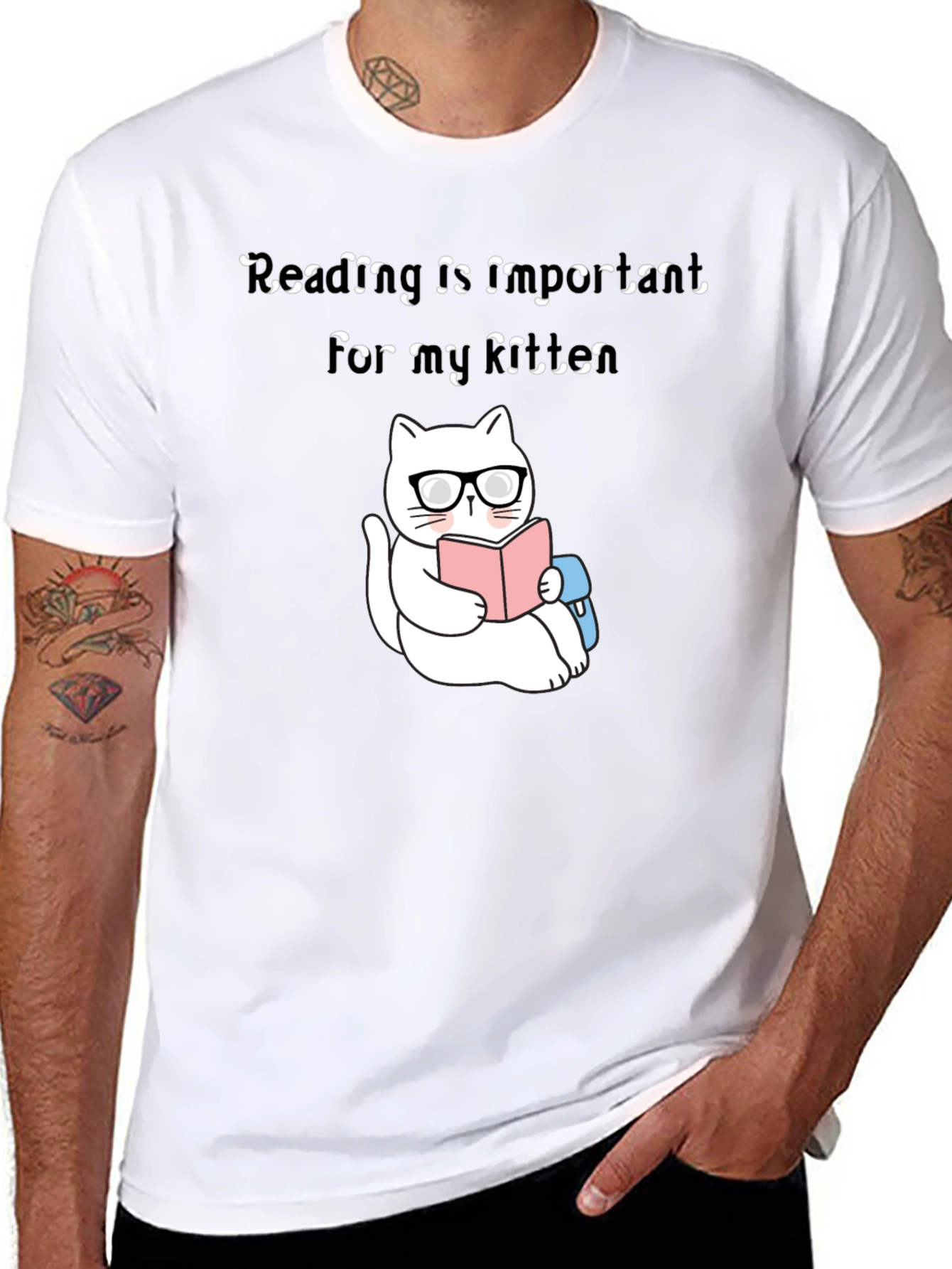 Reading Kitten T-Shirt