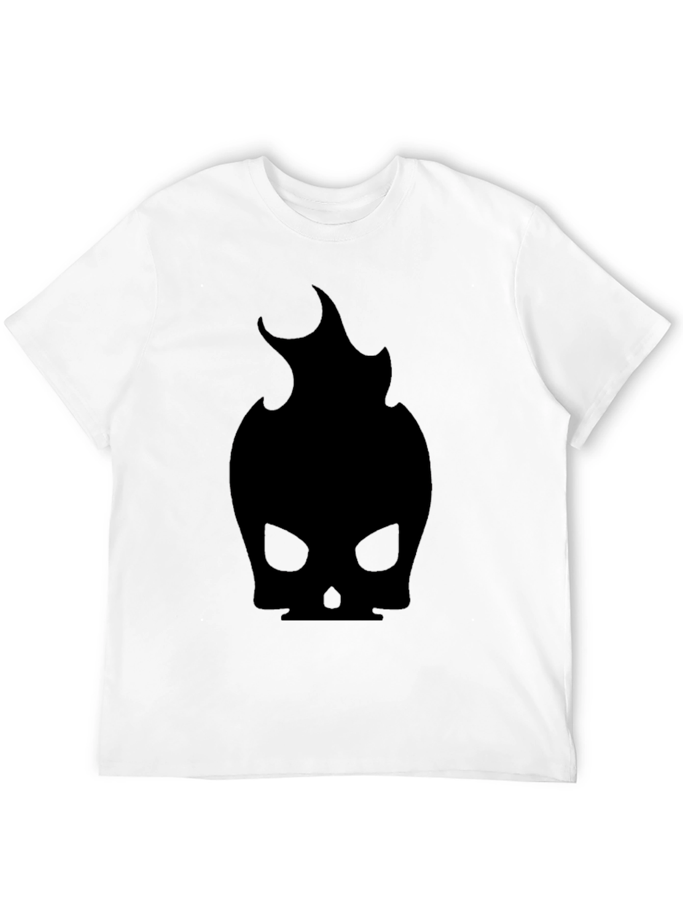Skull Flame Graphic Black T-Shirt