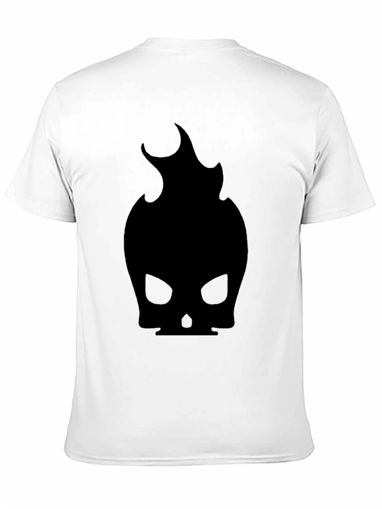 Skull Flame Graphic Black T-Shirt
