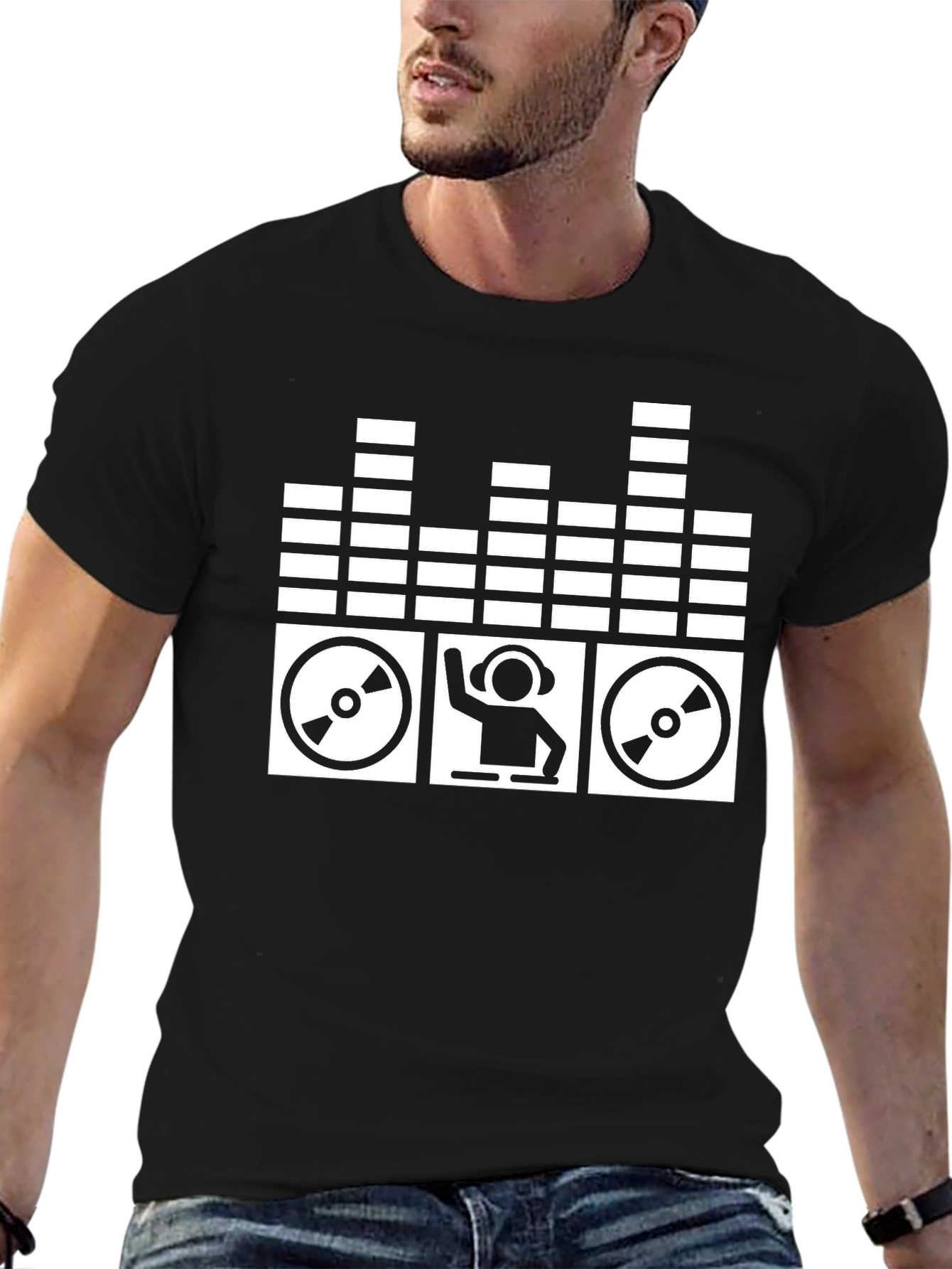 DJ Music T-Shirt - Black Graphic Tee