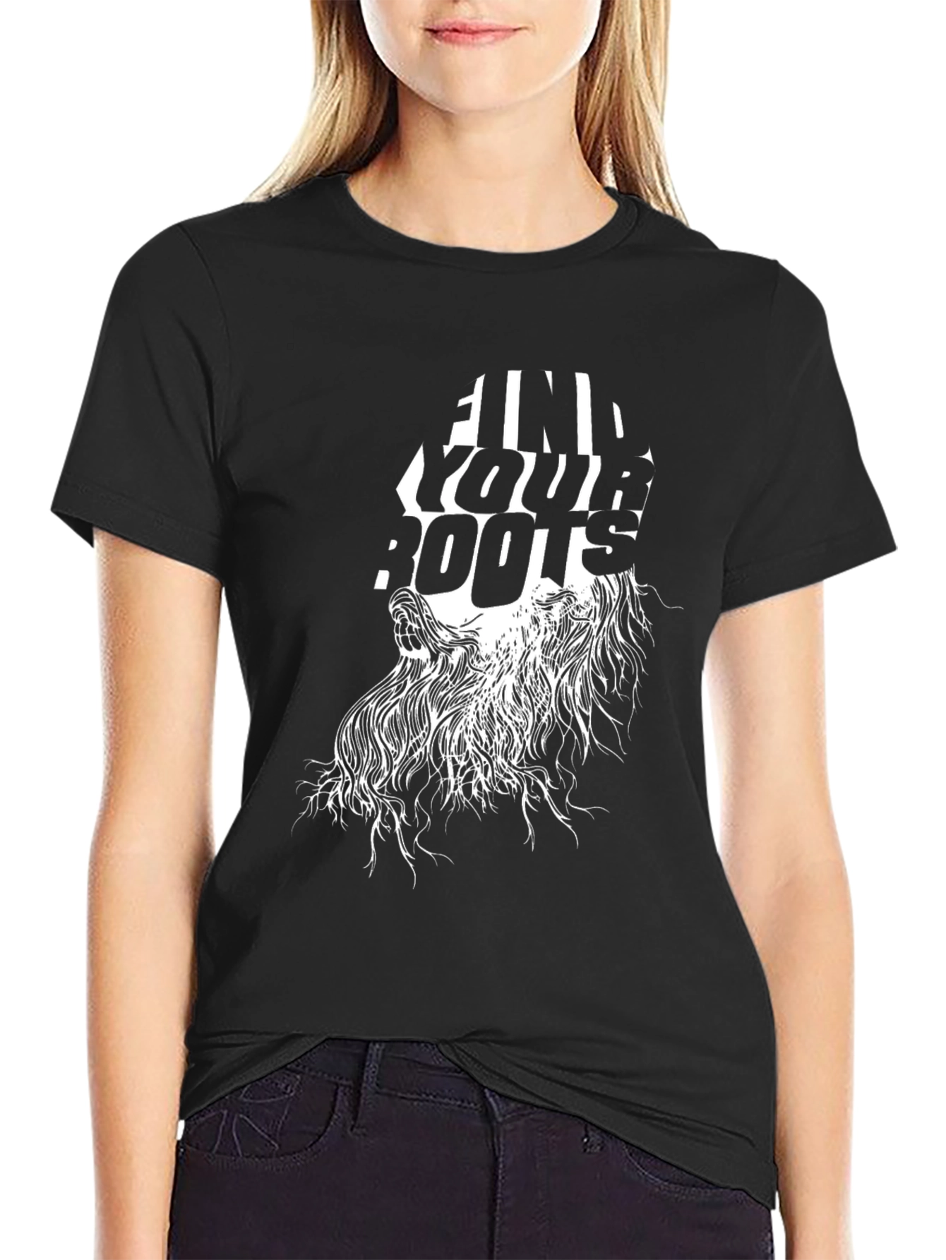 Find Your Roots Graphic Tee - Black Unisex T-Shirt