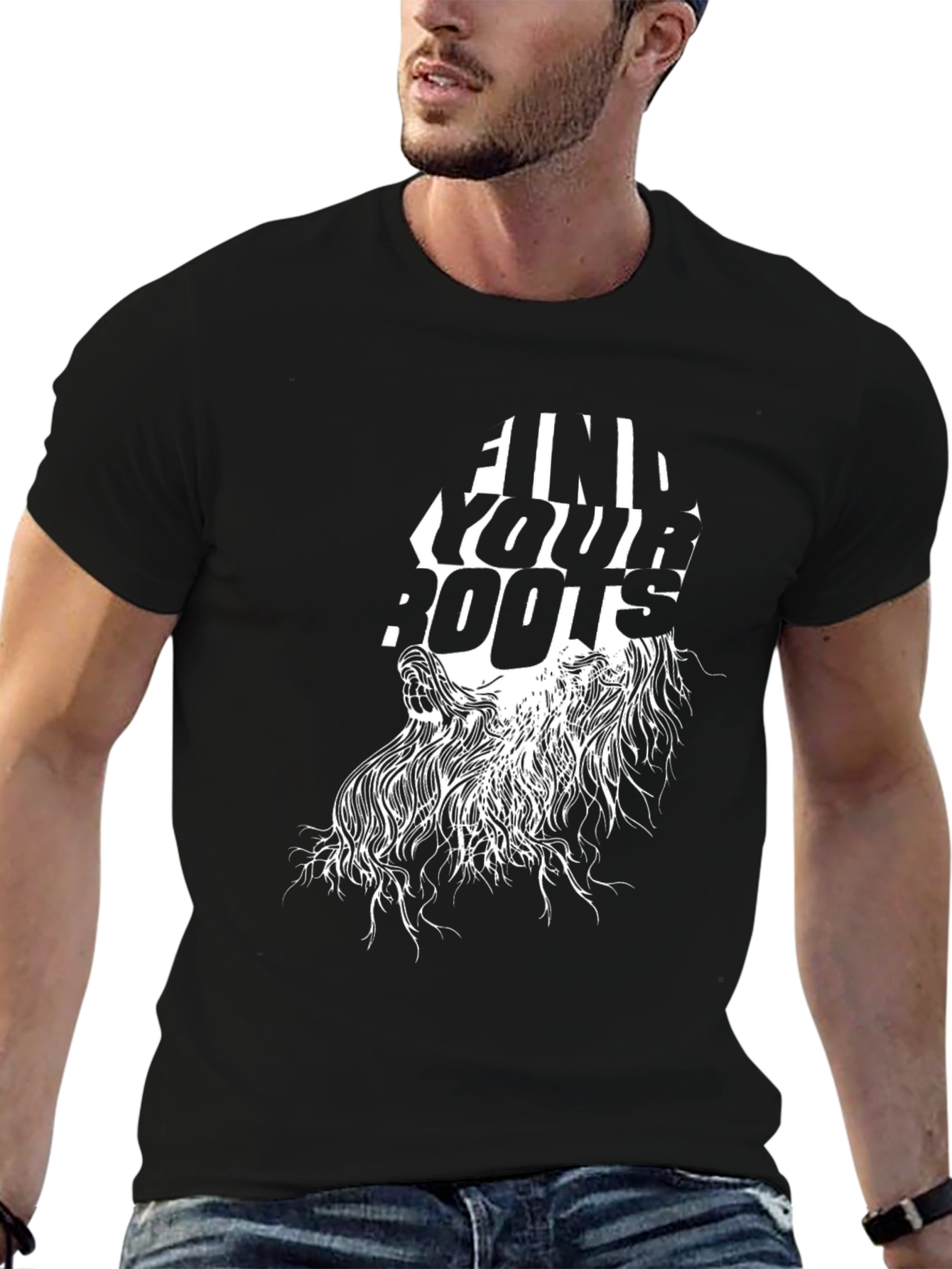 Find Your Roots Graphic Tee - Black Unisex T-Shirt