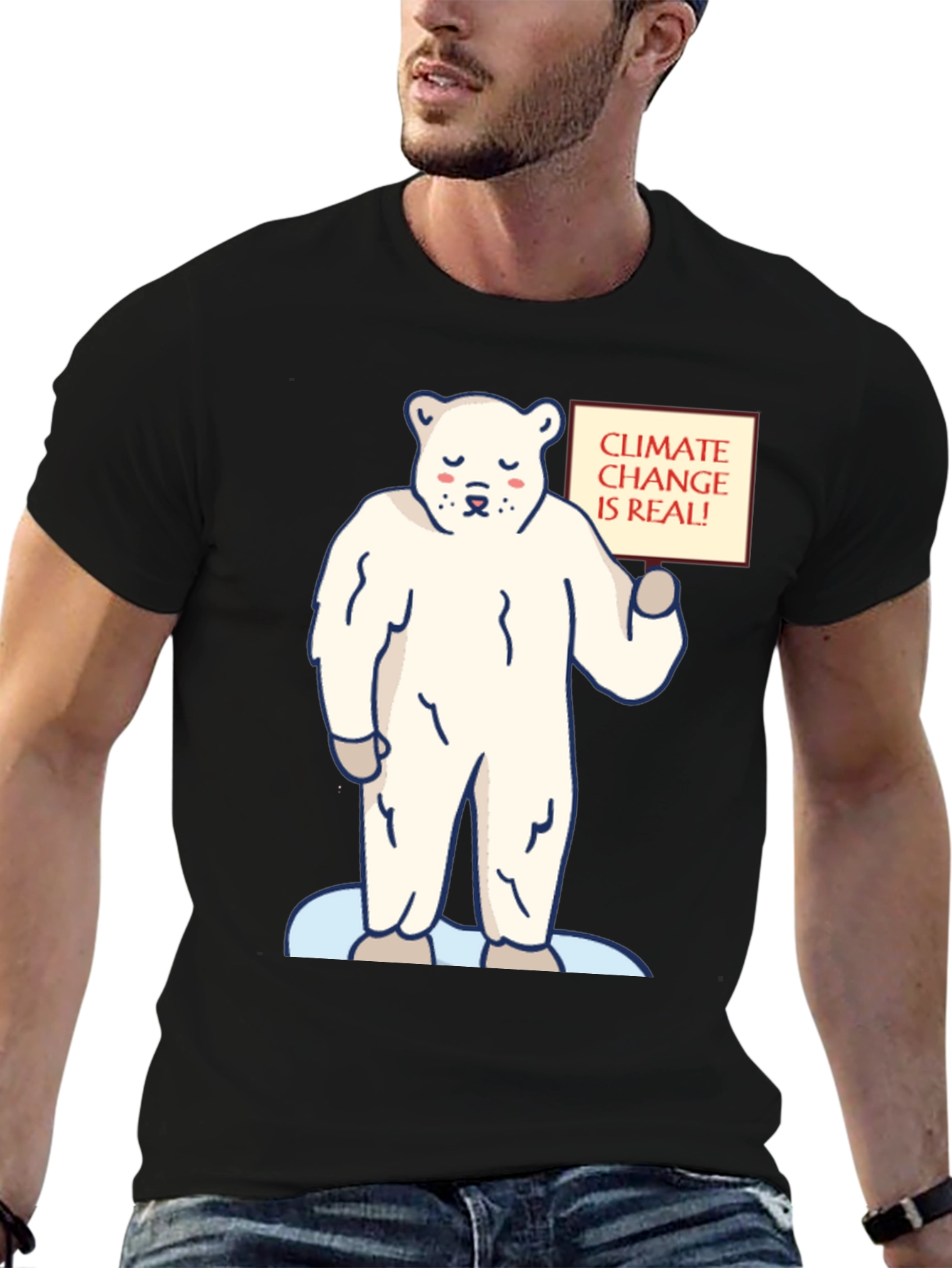 Climate Change Awareness T-Shirt: Polar Bear Graphic Tee
