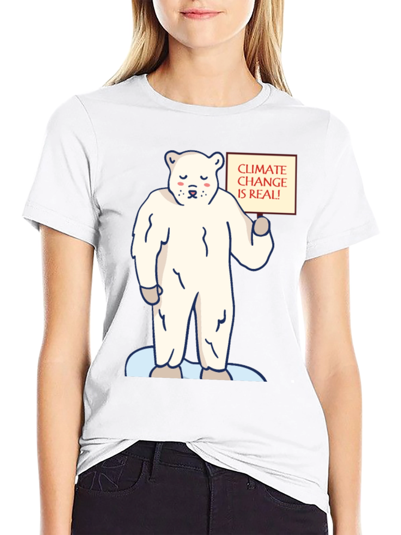 Climate Change Awareness T-Shirt: Polar Bear Graphic Tee