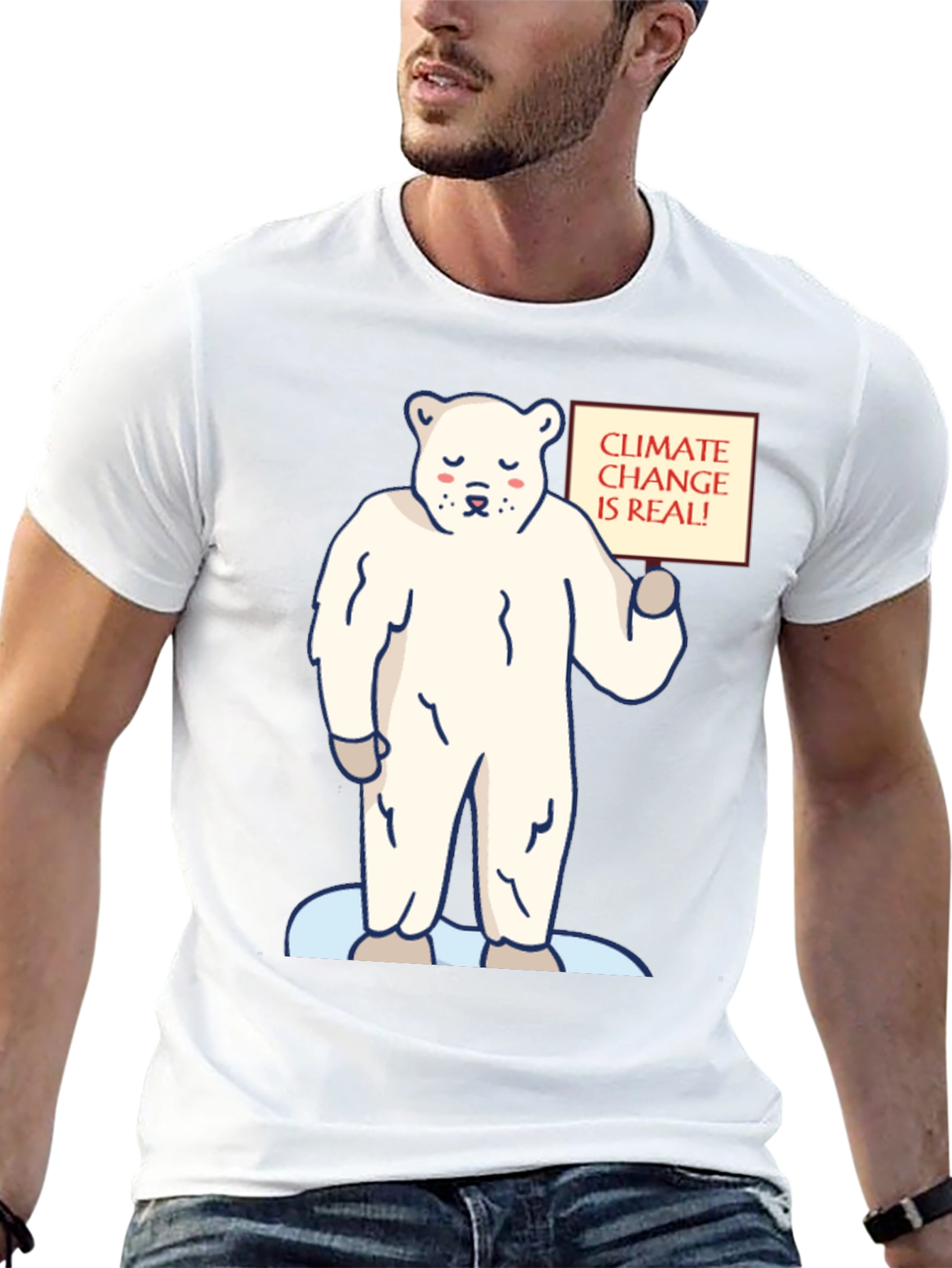 Climate Change Awareness T-Shirt: Polar Bear Graphic Tee