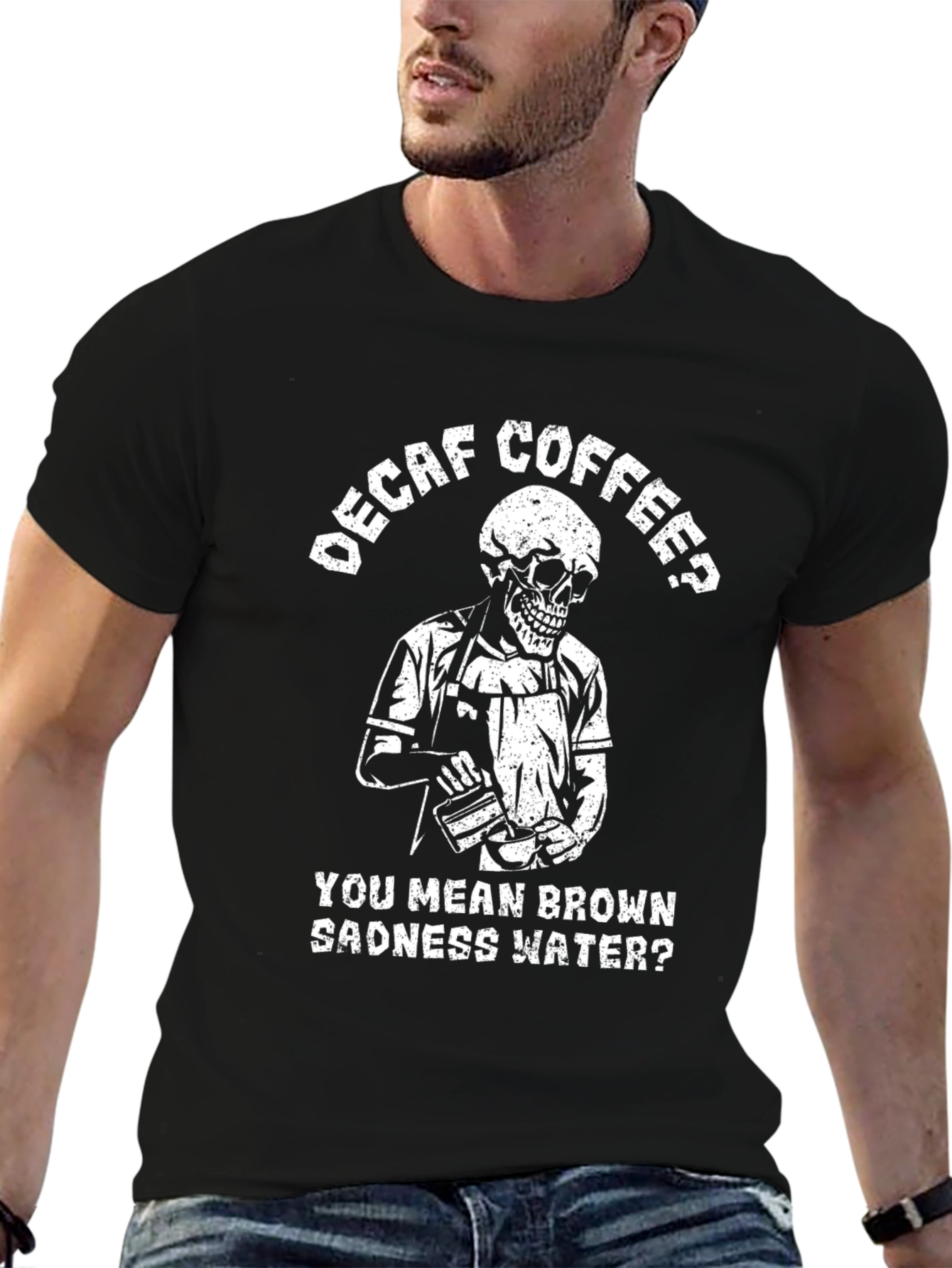 Decaf Coffee Brown Sadness Water T-Shirt