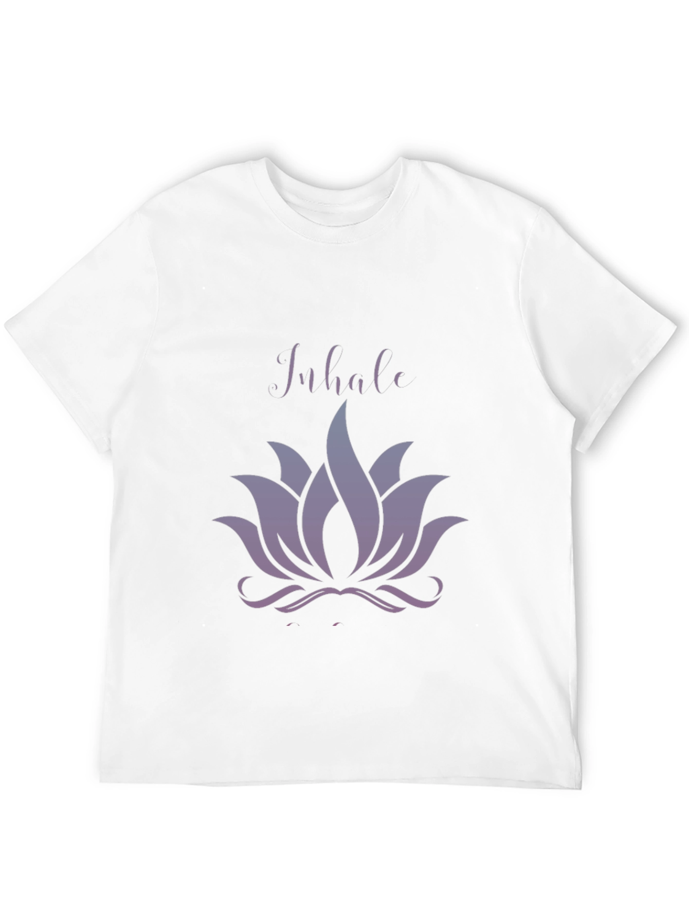 Inhale Lotus Graphic Tee - Relaxed Fit Black T-Shirt