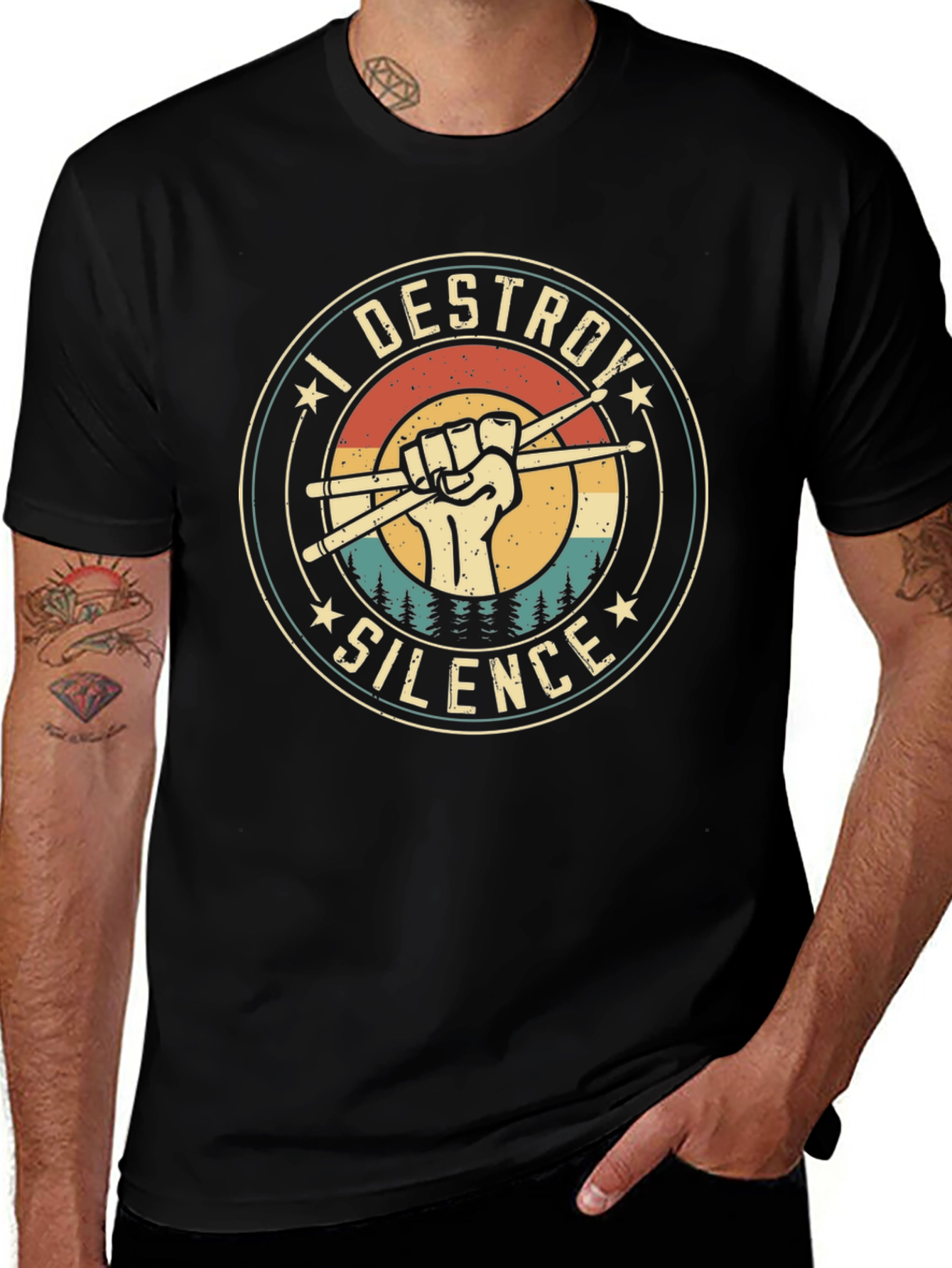 I Destroy Silence Drummer T-Shirt