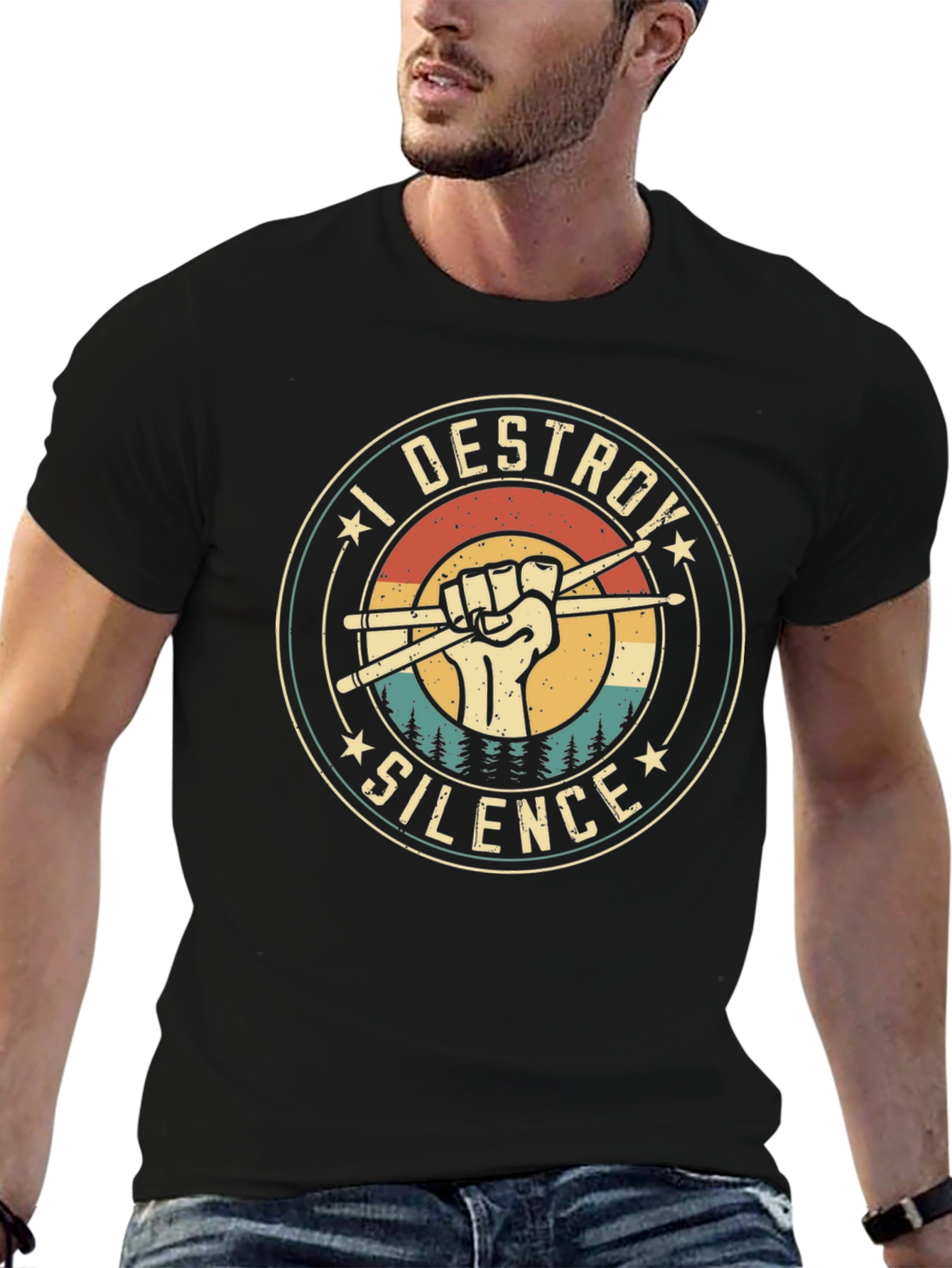 I Destroy Silence Drummer T-Shirt