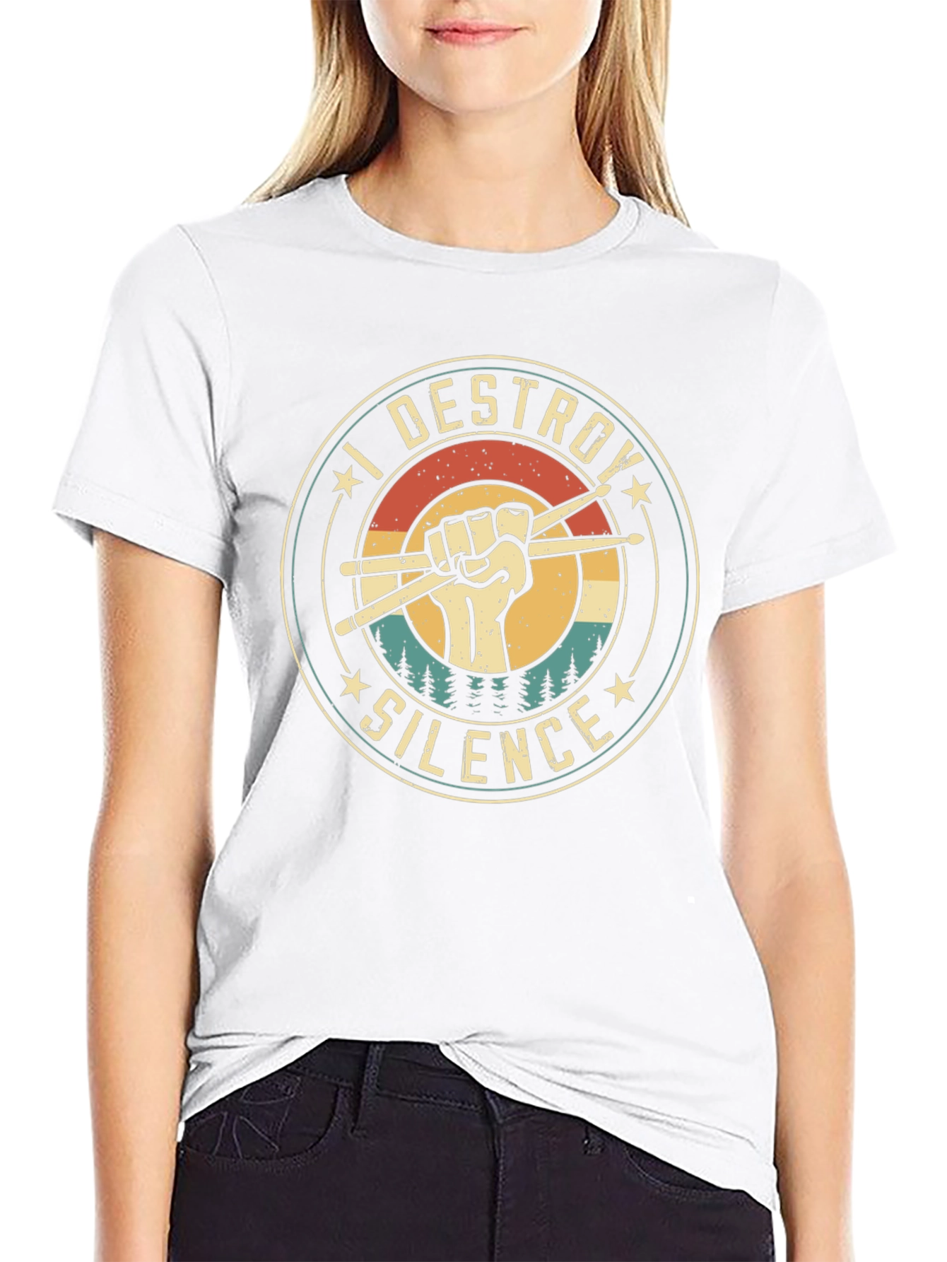 I Destroy Silence Drummer T-Shirt
