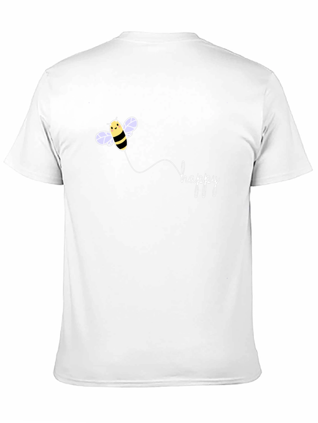 Happy Bee Graphic Black T-Shirt