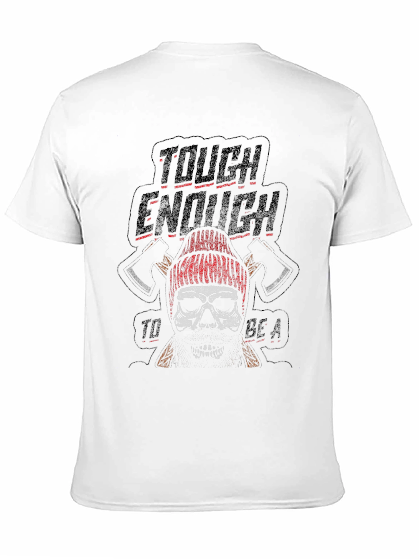 Tough Enough Lumberjack Skull Graphic Tee