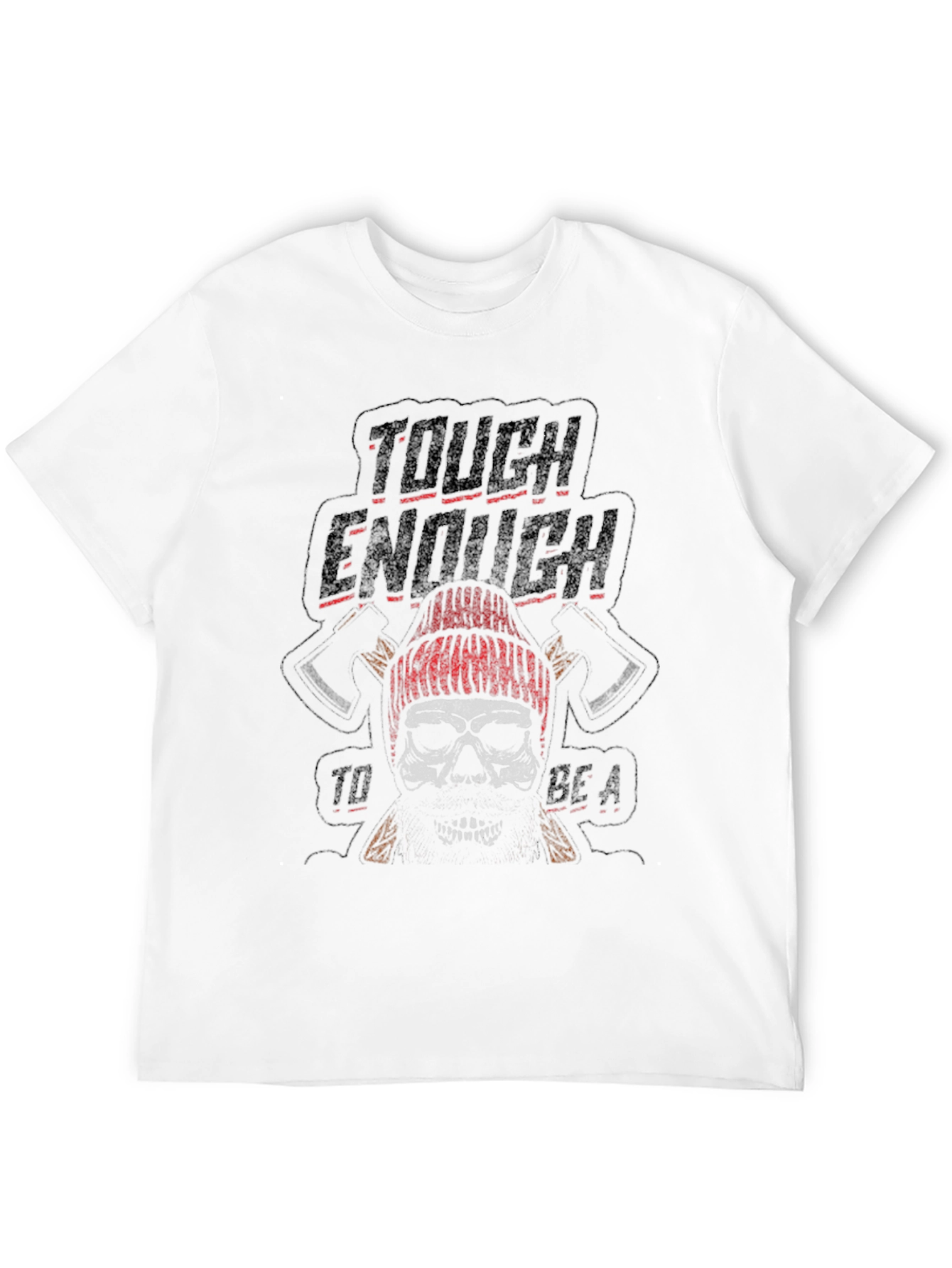 Tough Enough Lumberjack Skull Graphic Tee