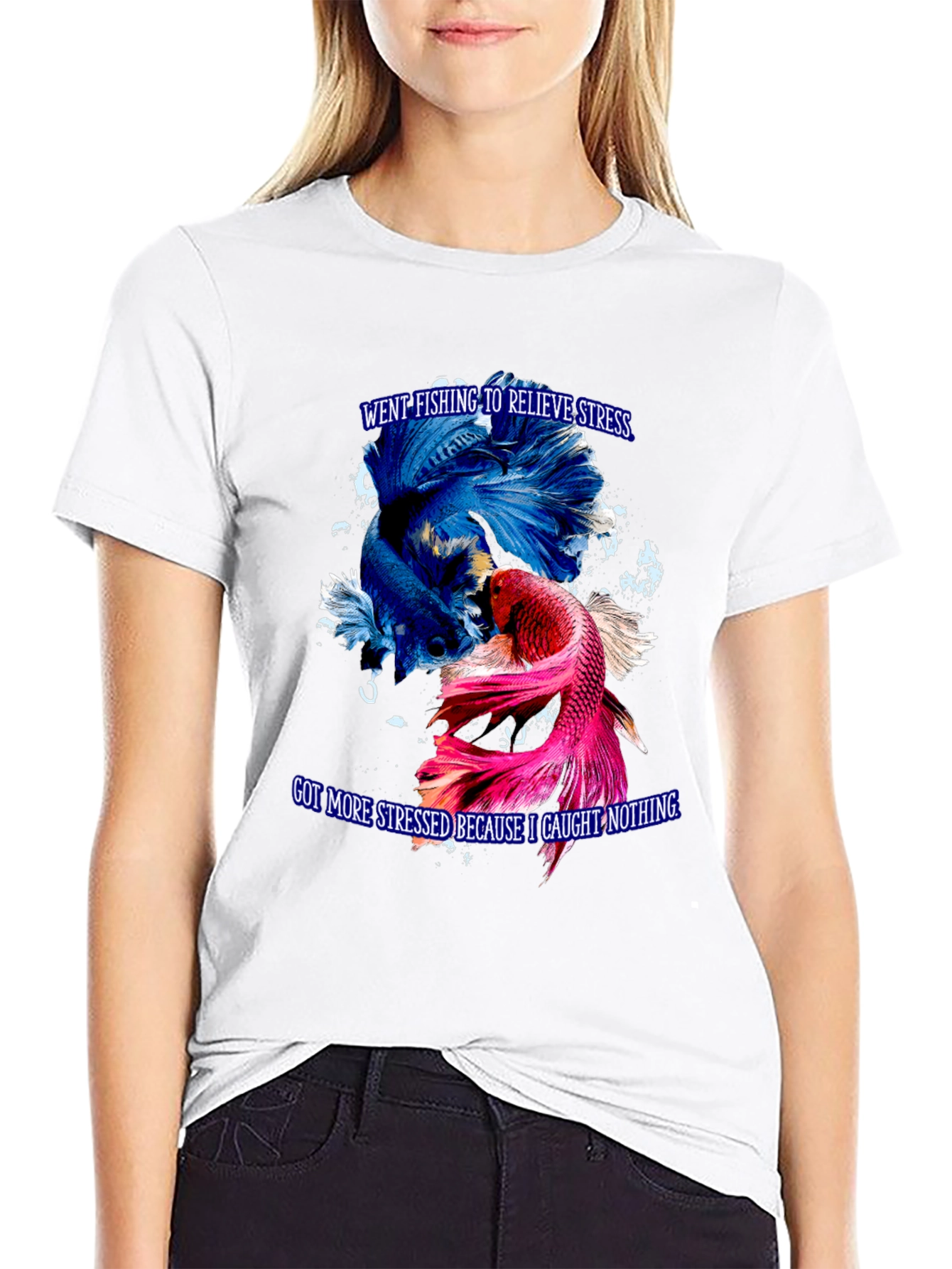 Fishing Stress Relief Graphic T-Shirt