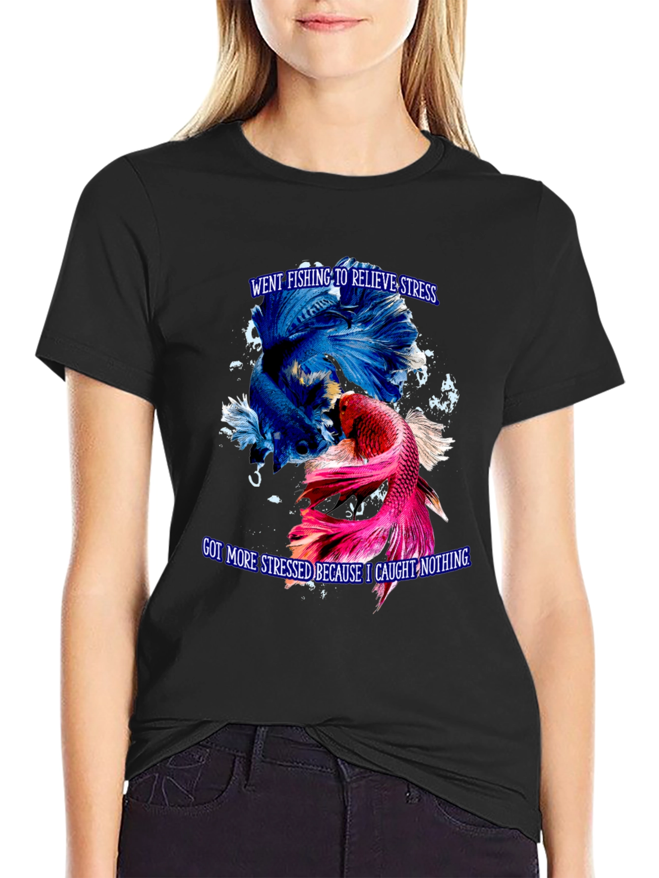 Fishing Stress Relief Graphic T-Shirt