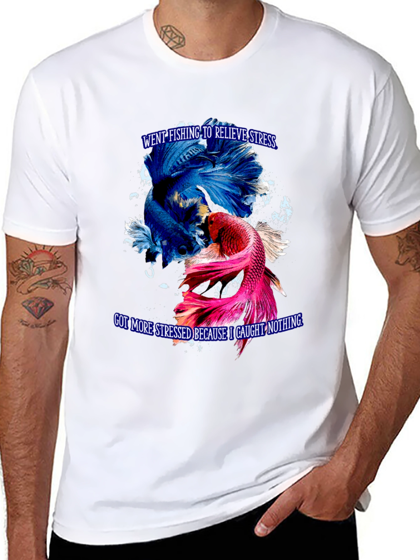 Fishing Stress Relief Graphic T-Shirt