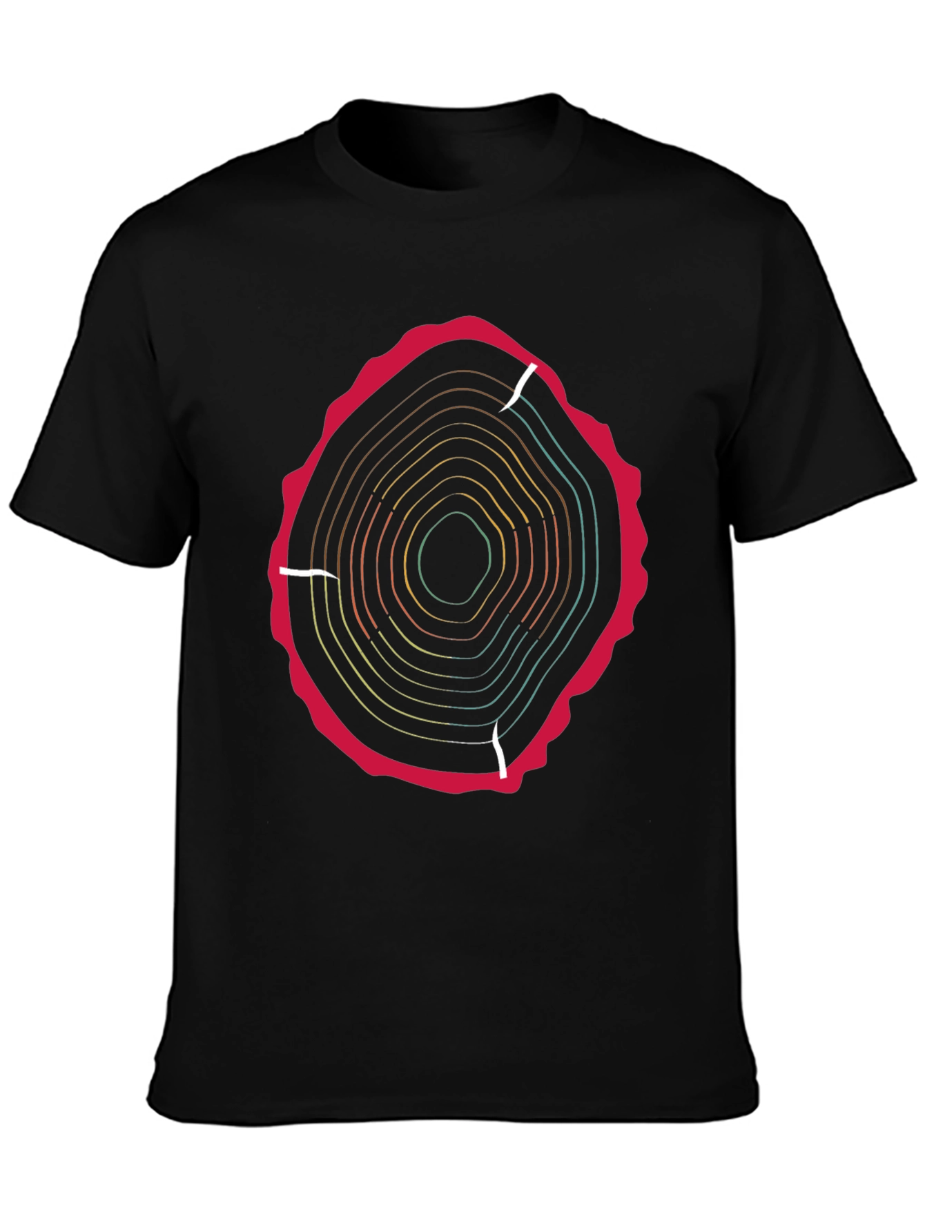 Tree Ring Graphic Tee - Earthy Style