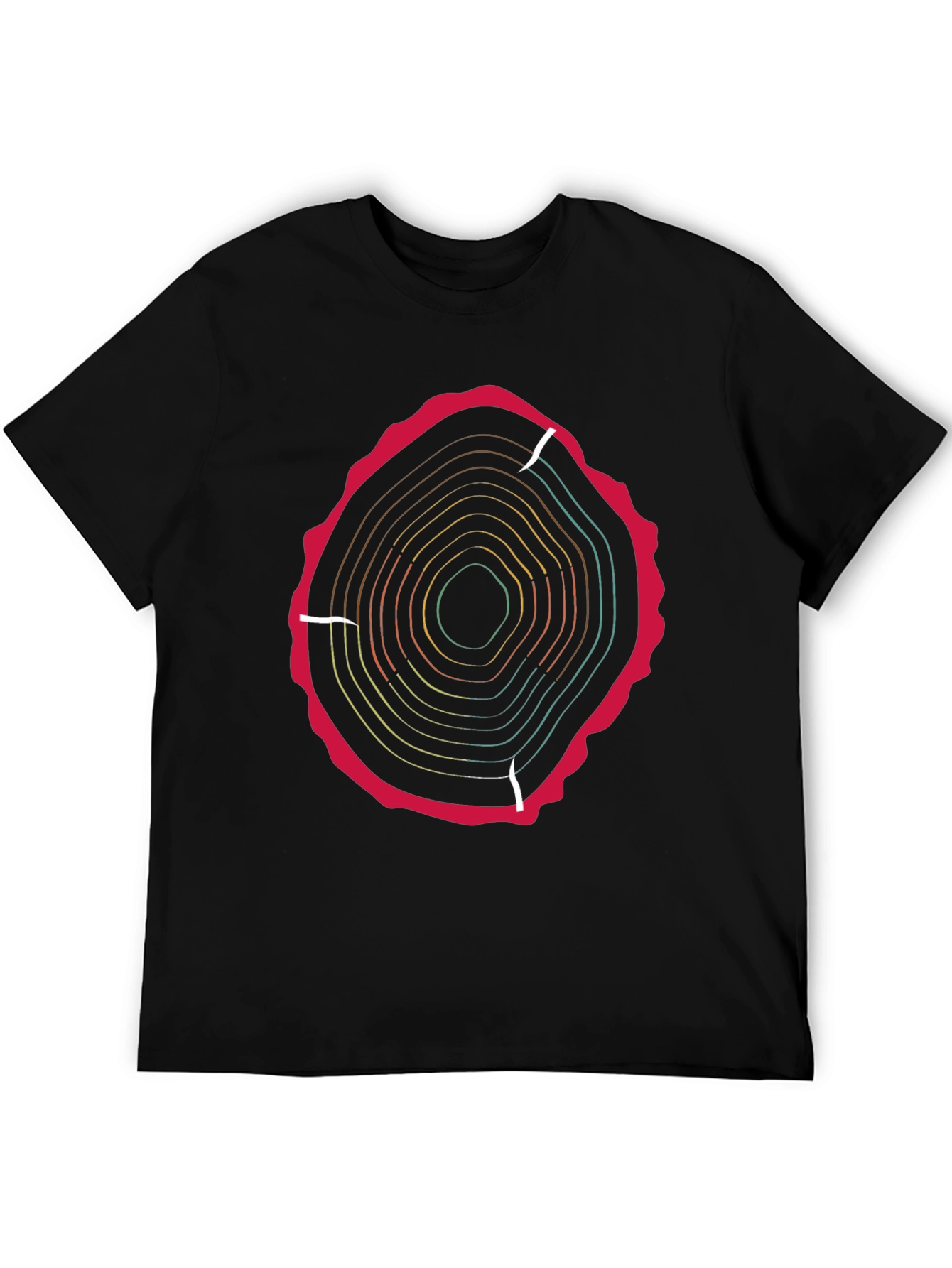 Tree Ring Graphic Tee - Earthy Style