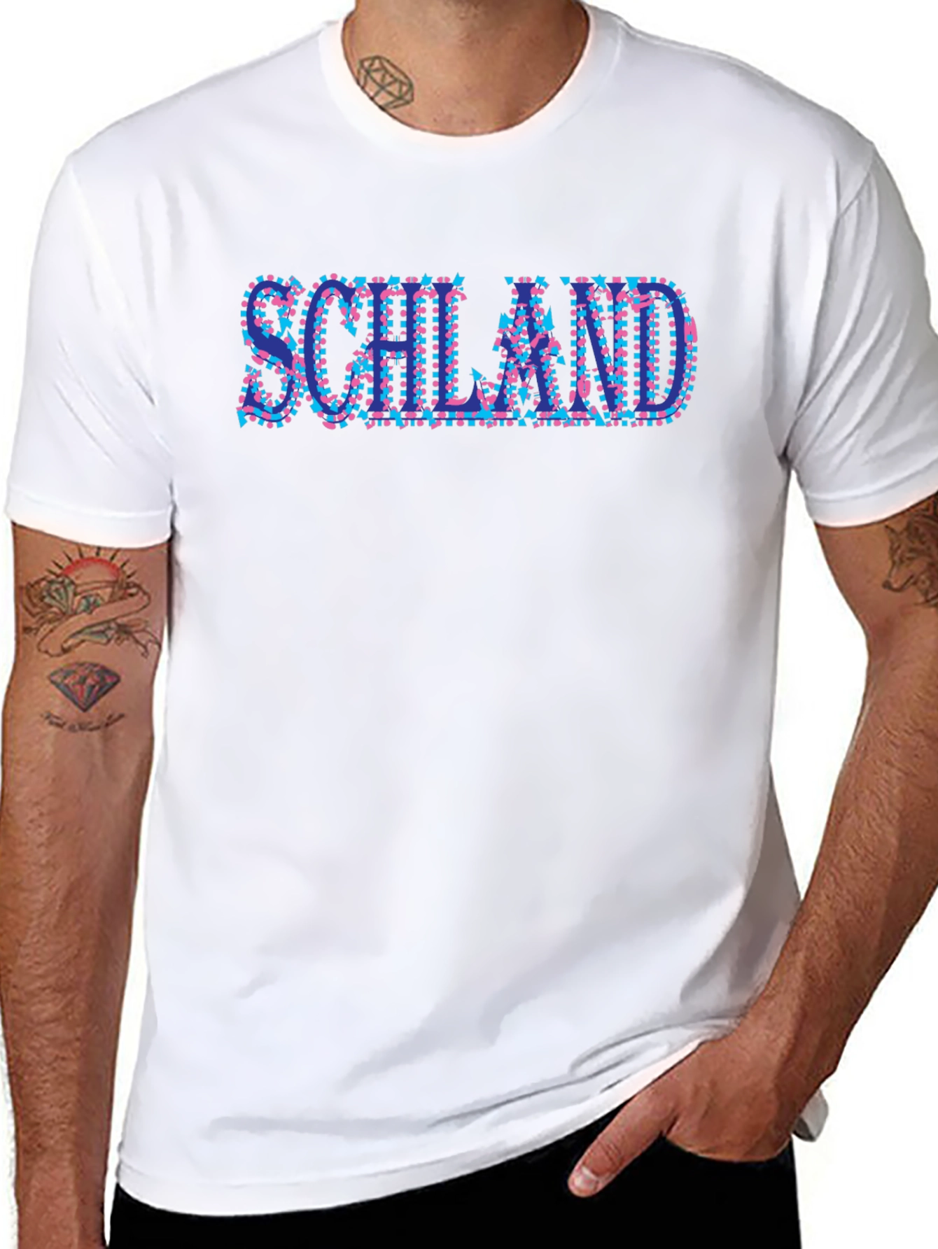 Schland Graphic Print Black T-Shirt