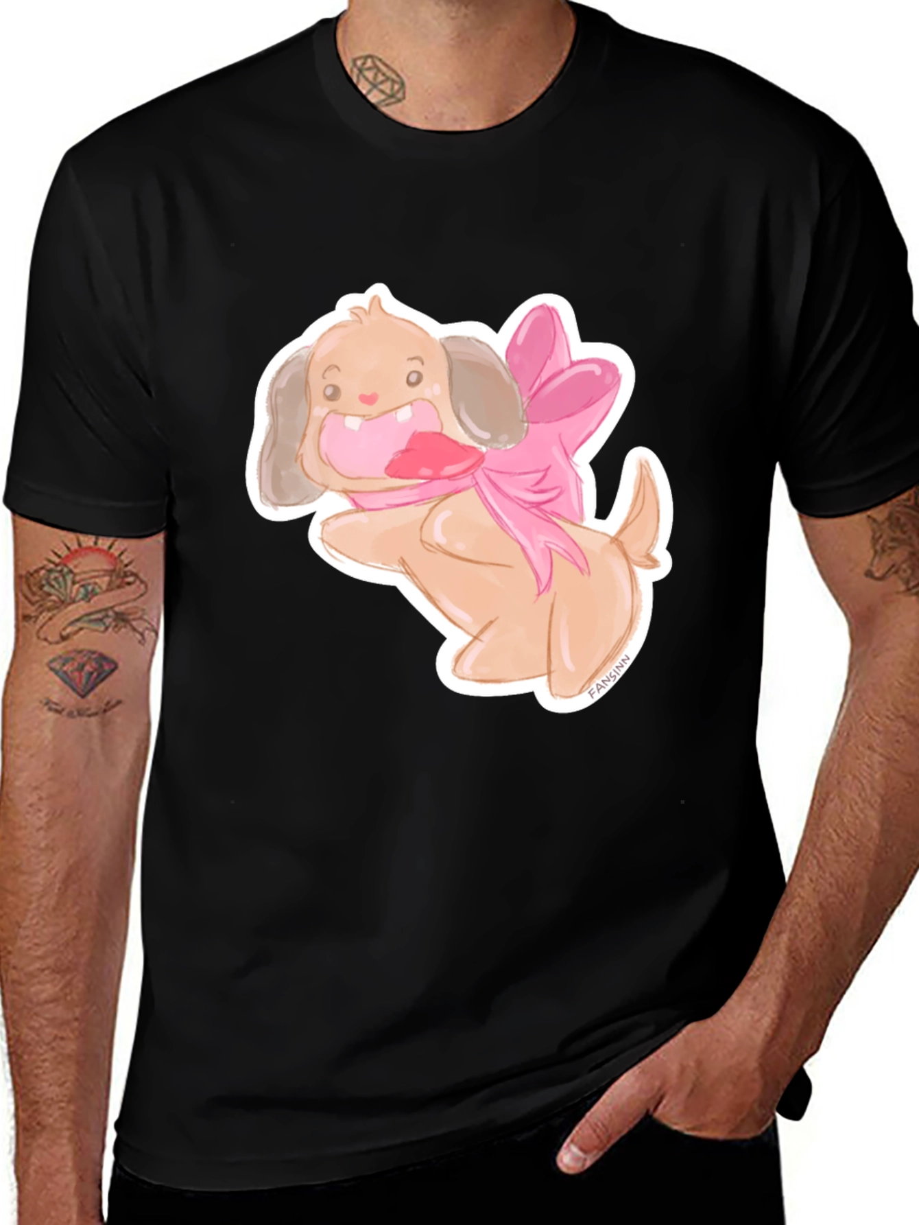 Dog with Bow T-Shirt