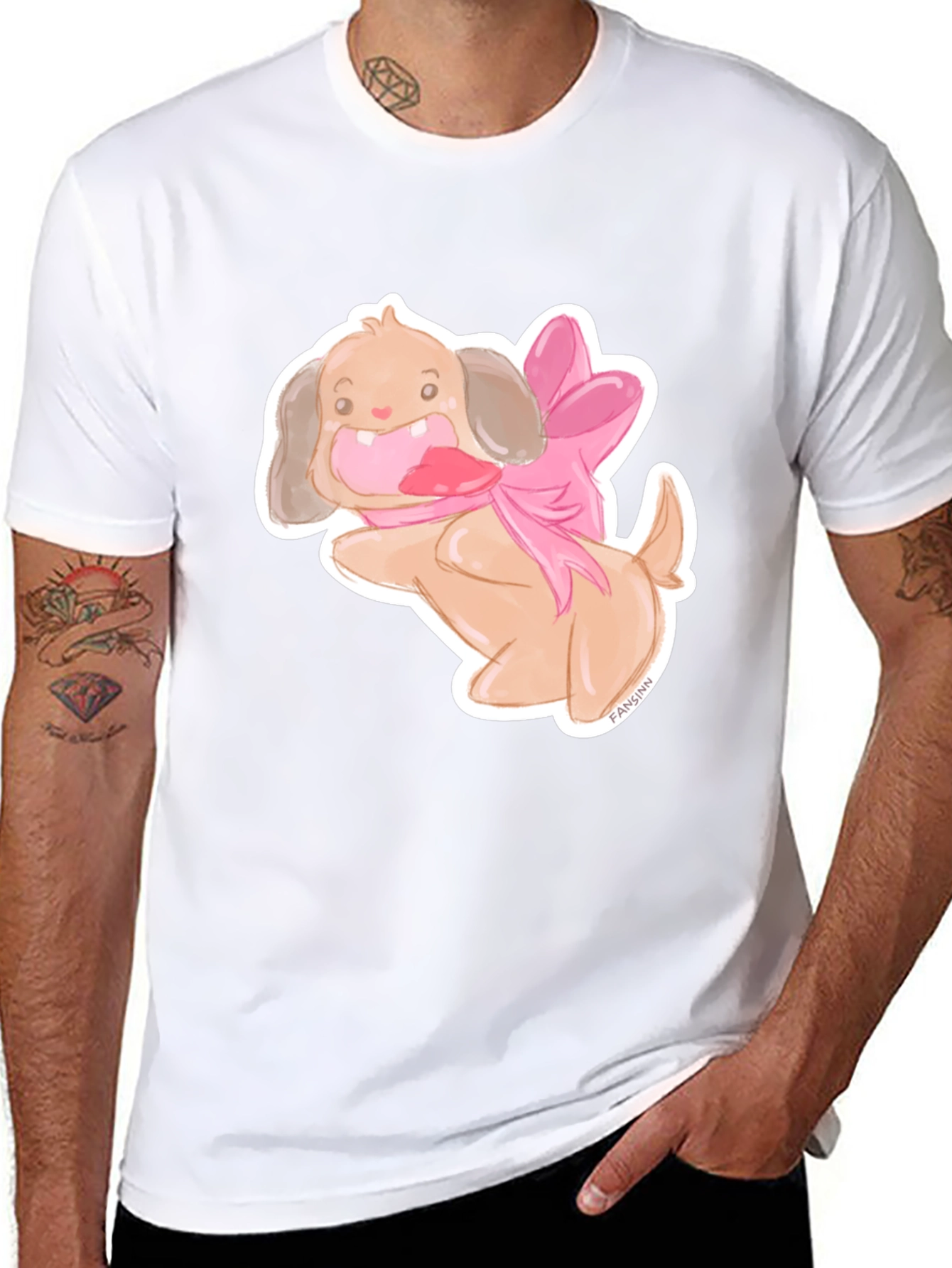 Dog with Bow T-Shirt