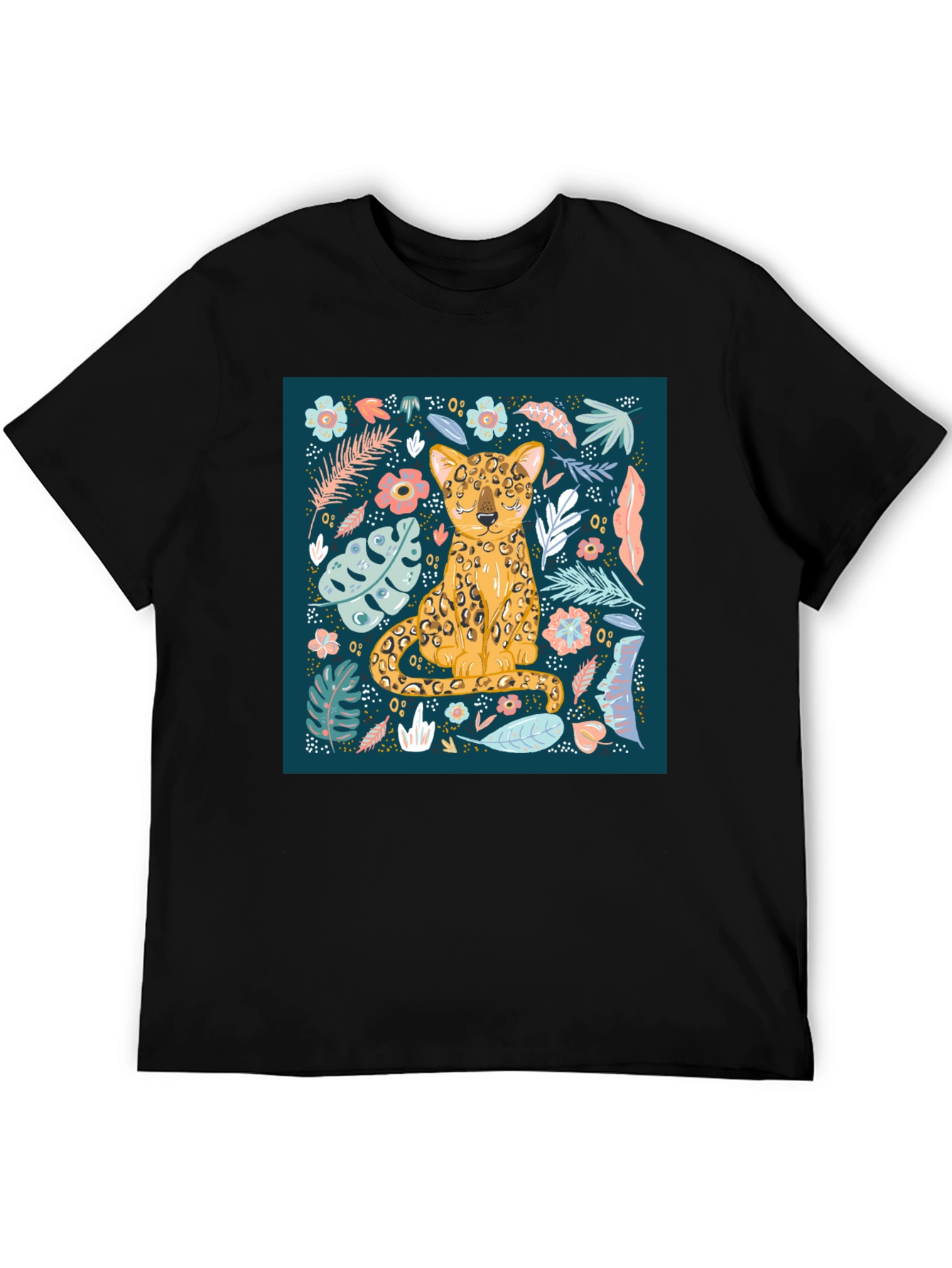Floral Leopard Print T-Shirt
