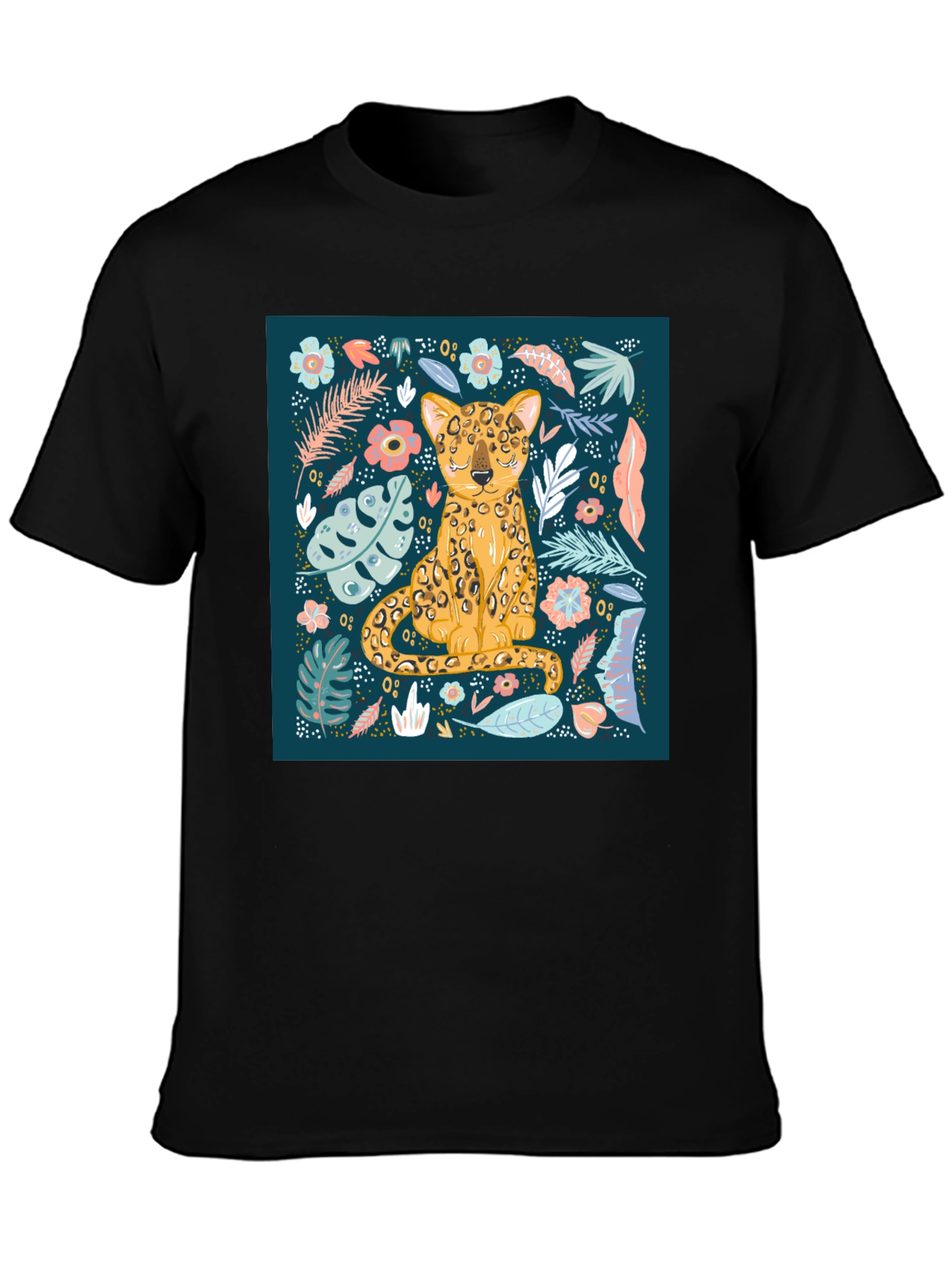 Floral Leopard Print T-Shirt