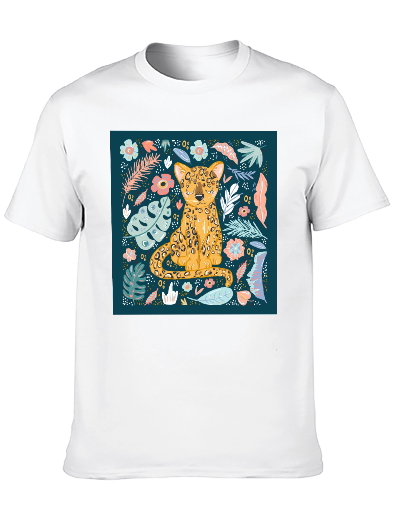 Floral Leopard Print T-Shirt