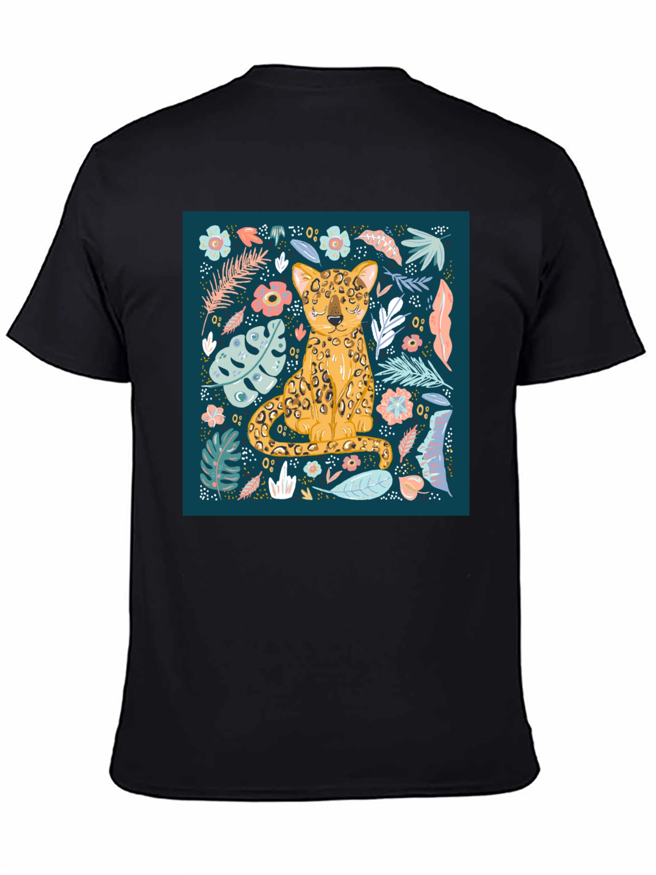 Floral Leopard Print T-Shirt