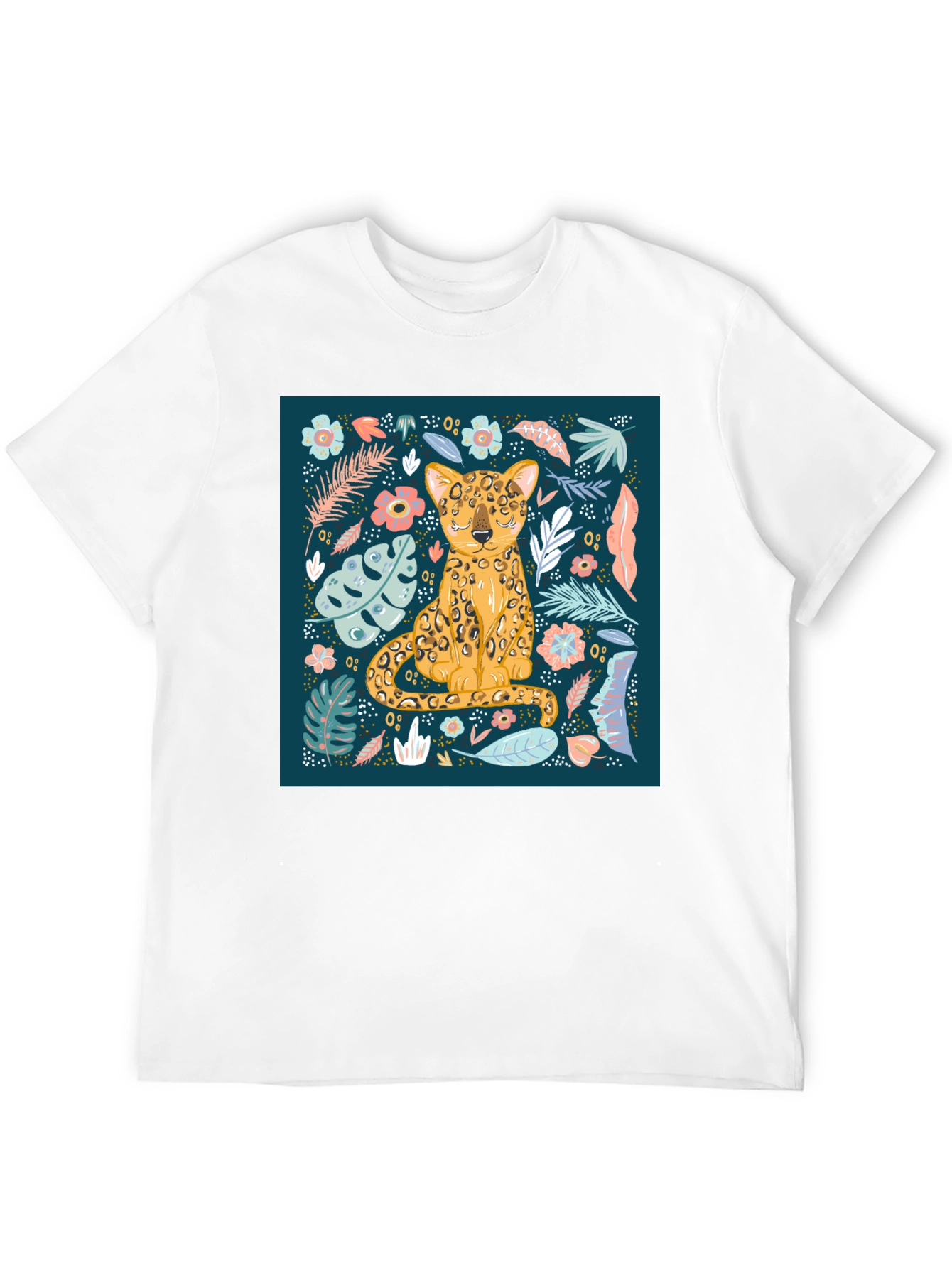 Floral Leopard Print T-Shirt
