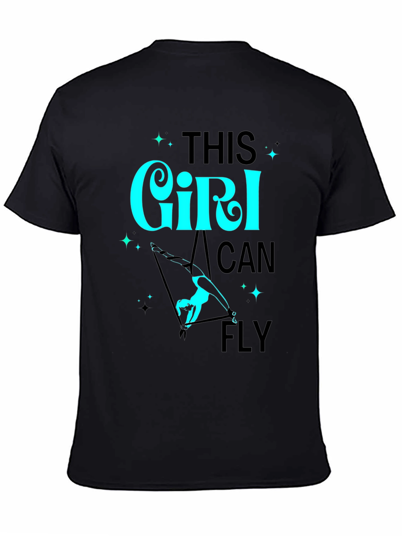 Girl Can Fly Graphic Tee - Aerial Acrobat T-Shirt