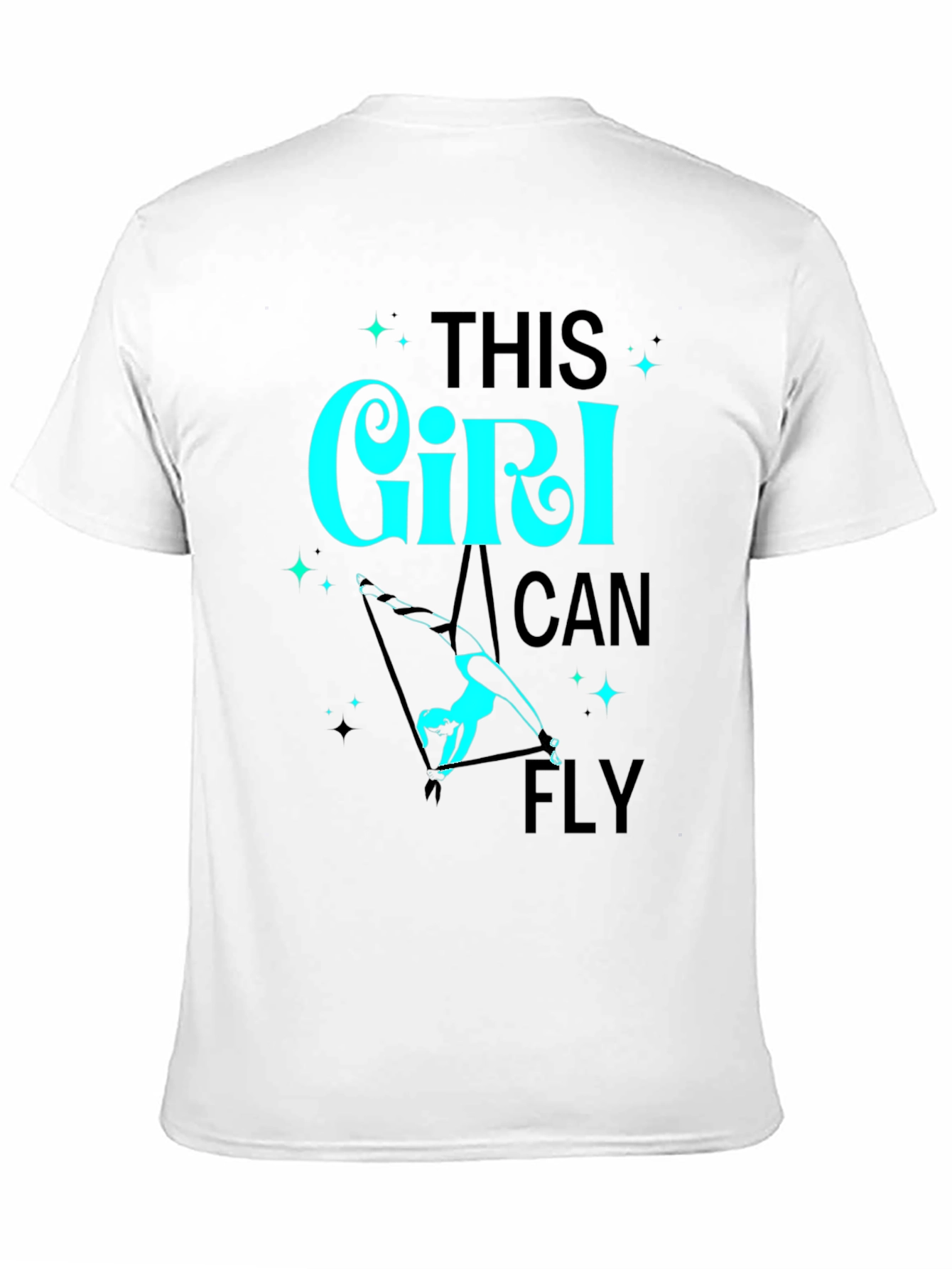 Girl Can Fly Graphic Tee - Aerial Acrobat T-Shirt