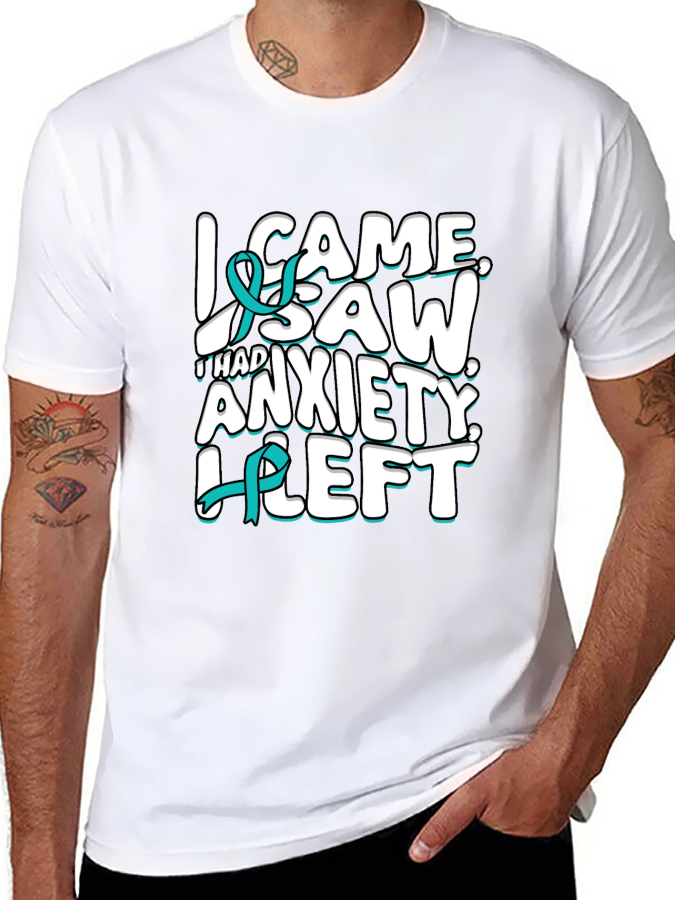 I Came I Saw Anxiety Left T-Shirt