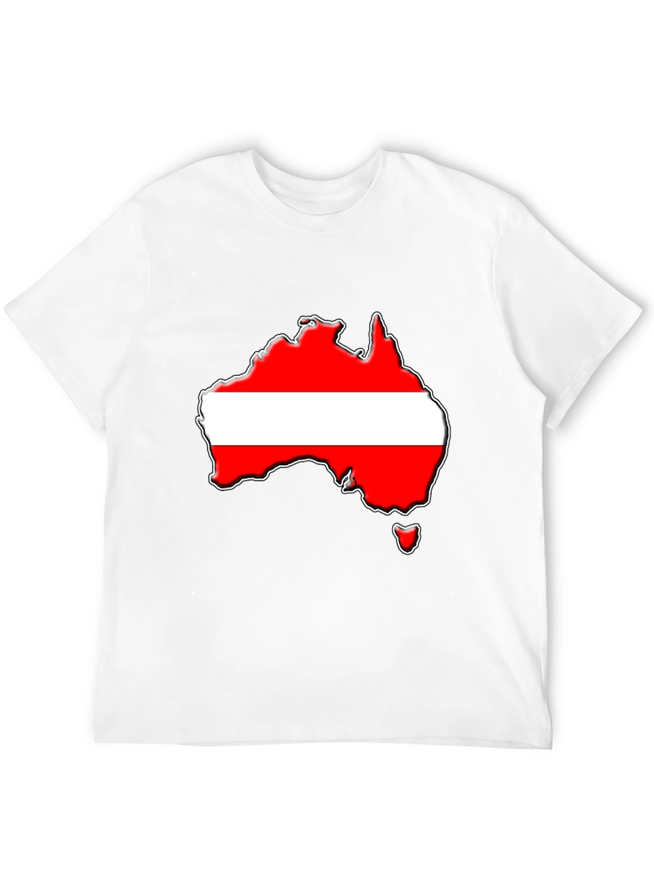 Austria Flag Map Graphic Black T-Shirt