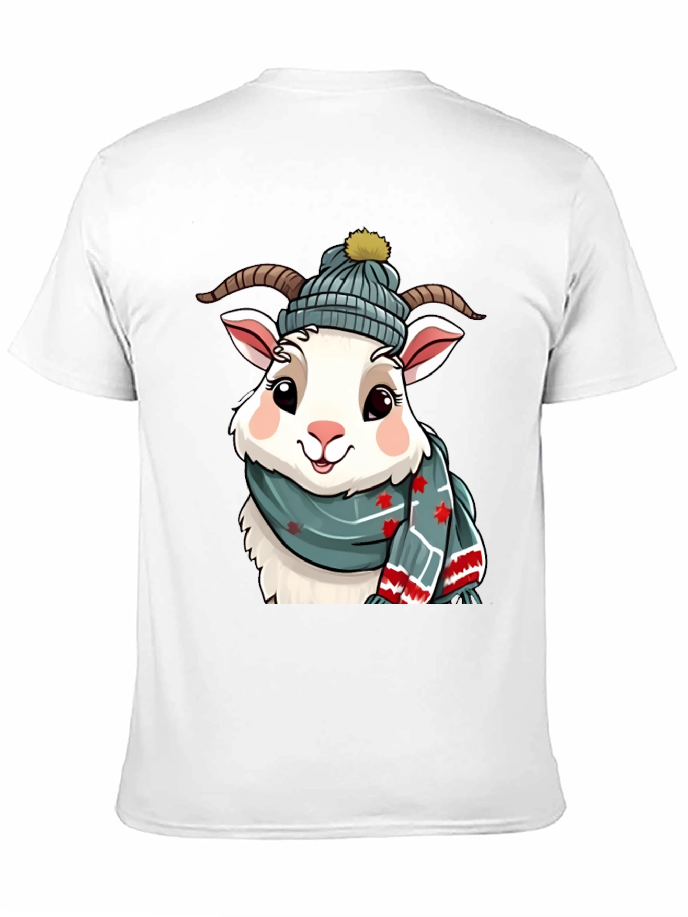 Winter Goat T-Shirt - Cozy Cartoon Animal Tee