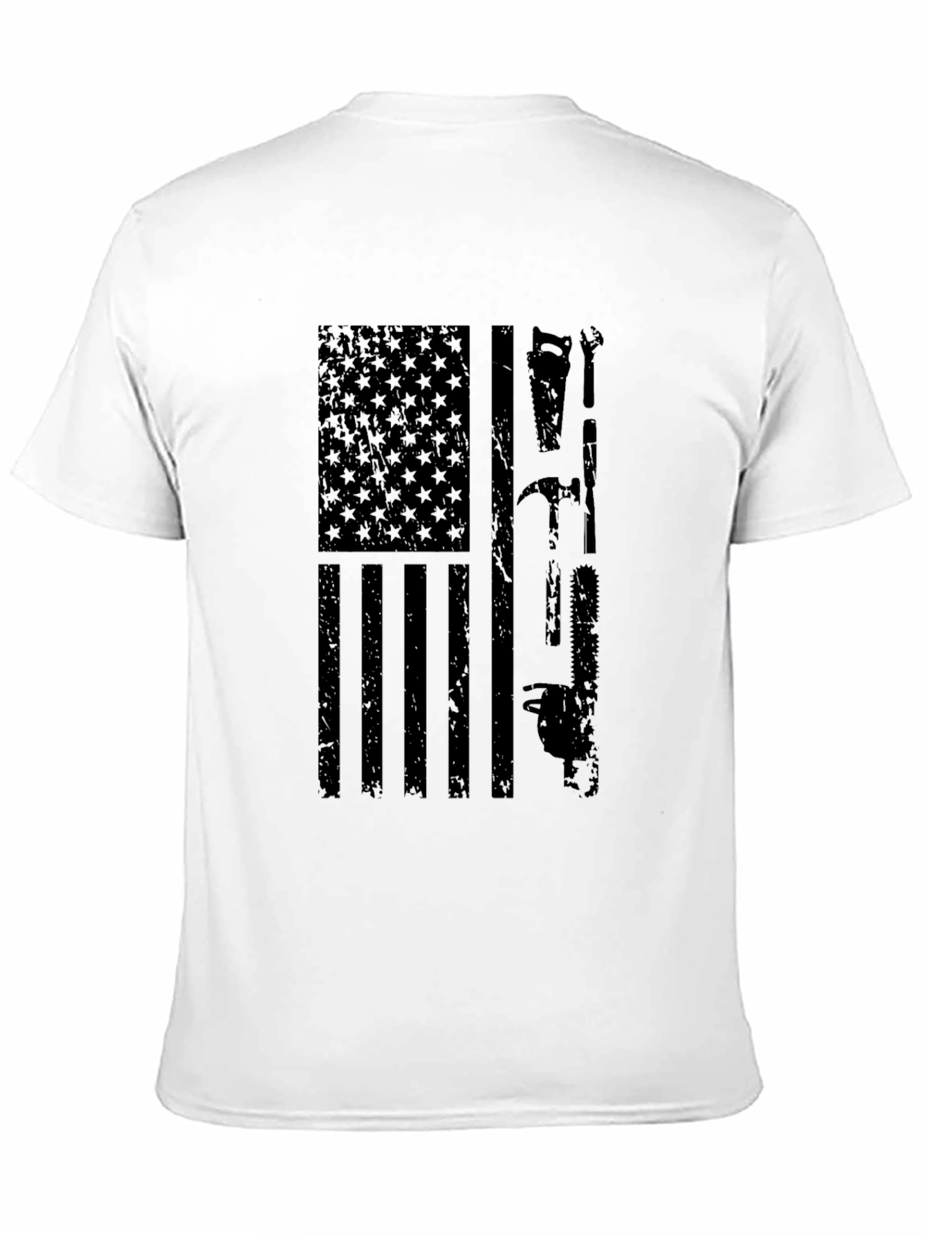 American Flag Tools Graphic T-Shirt - Black