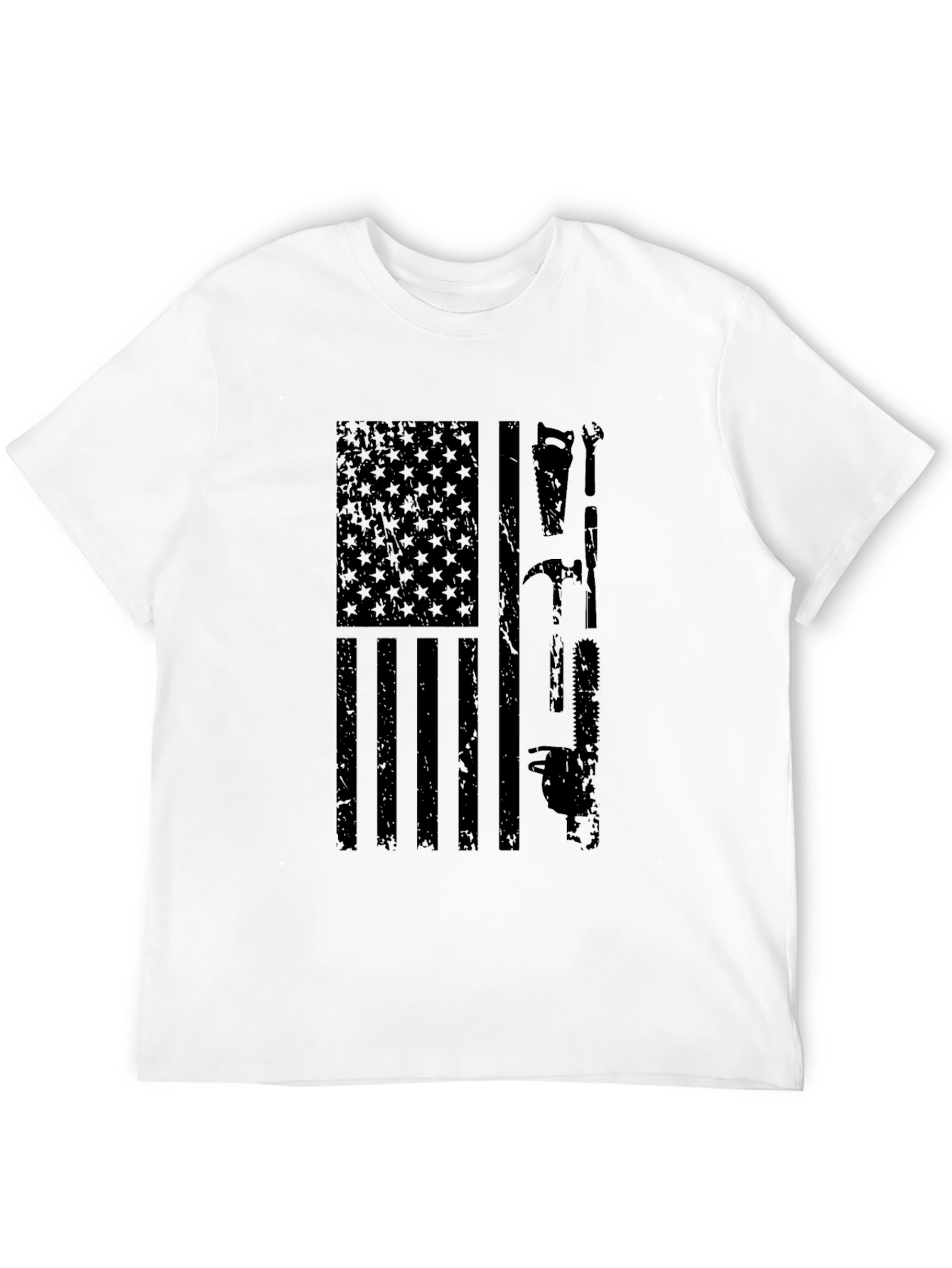 American Flag Tools Graphic T-Shirt - Black