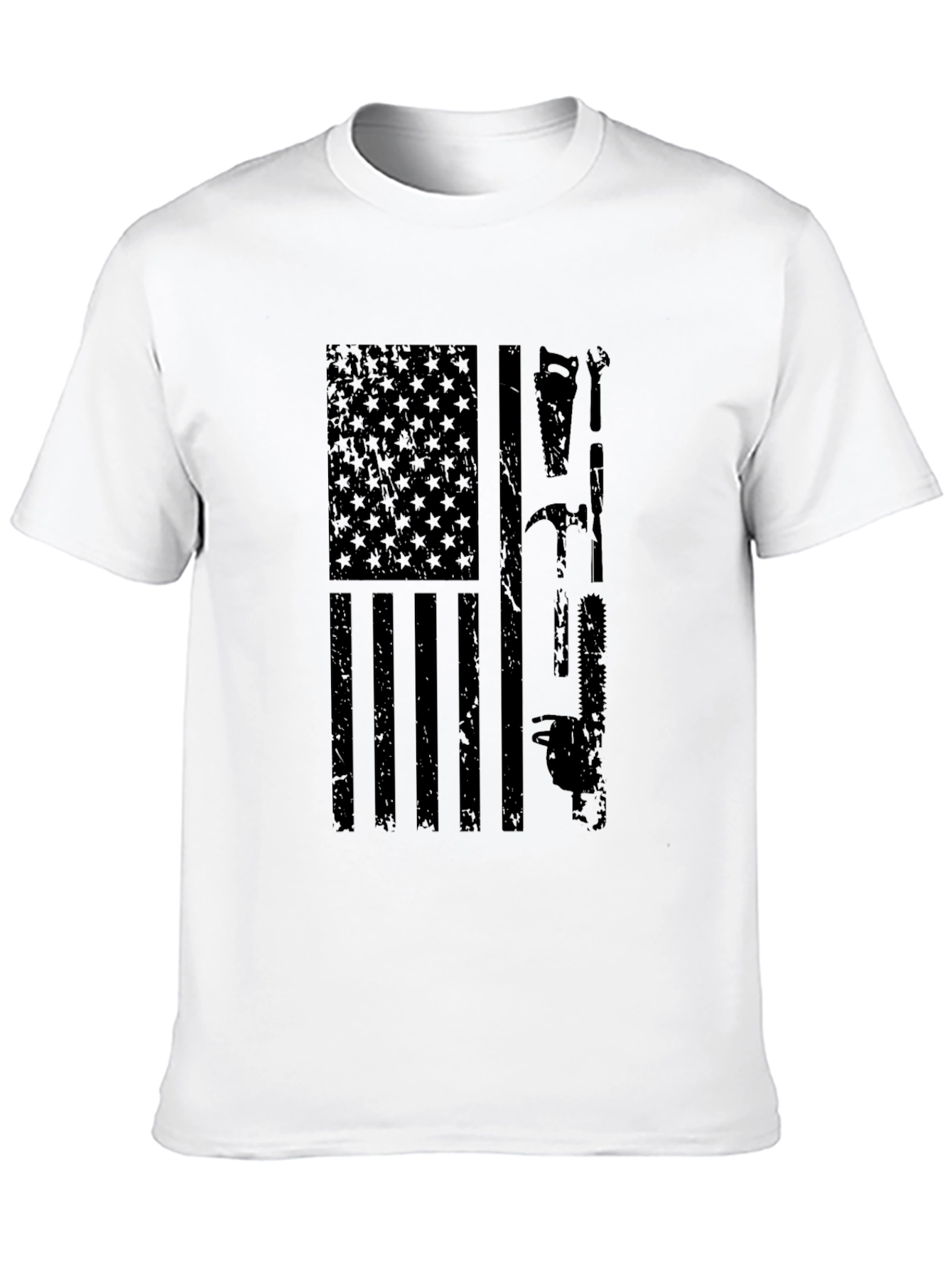 American Flag Tools Graphic T-Shirt - Black