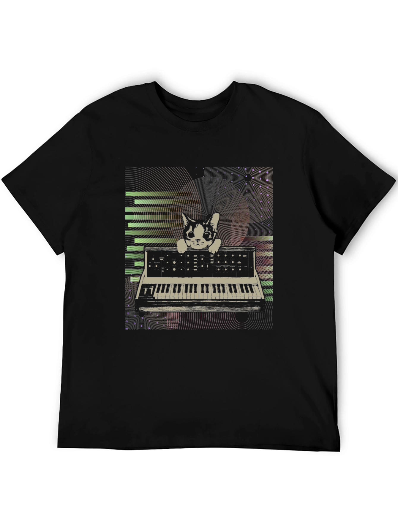 Cat Keyboardist Graphic T-Shirt - Stylish & Unique