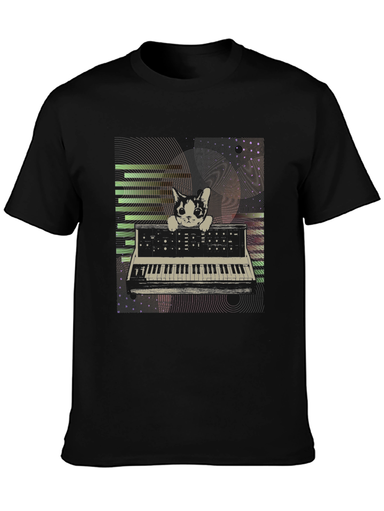 Cat Keyboardist Graphic T-Shirt - Stylish & Unique