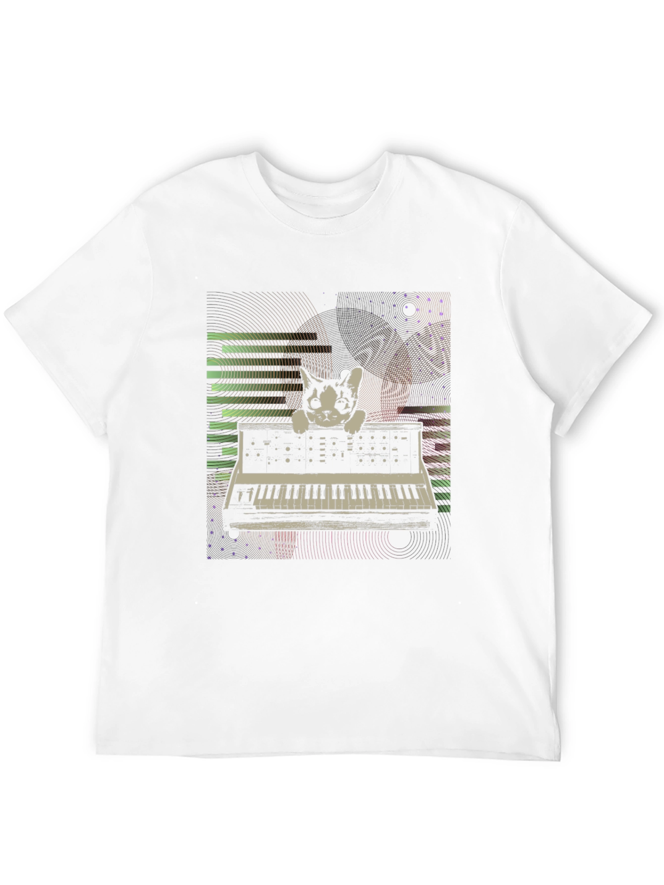 Cat Keyboardist Graphic T-Shirt - Stylish & Unique