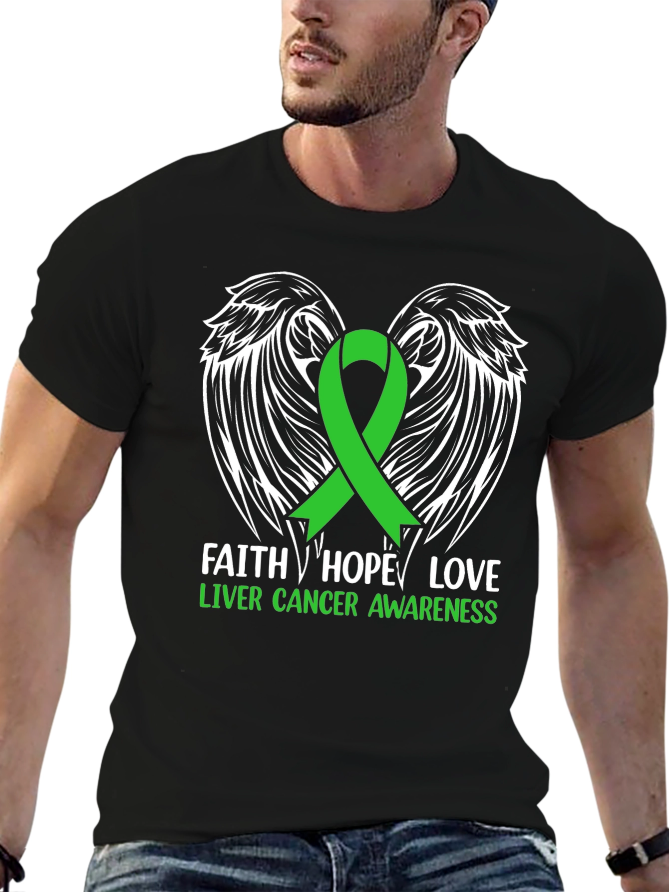 Faith Hope Love Liver Cancer Awareness T-Shirt