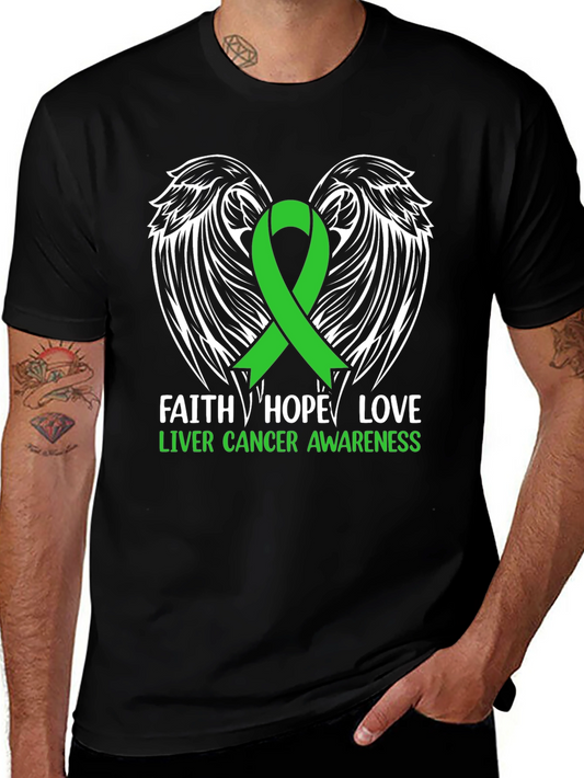 Faith Hope Love Liver Cancer Awareness T-Shirt