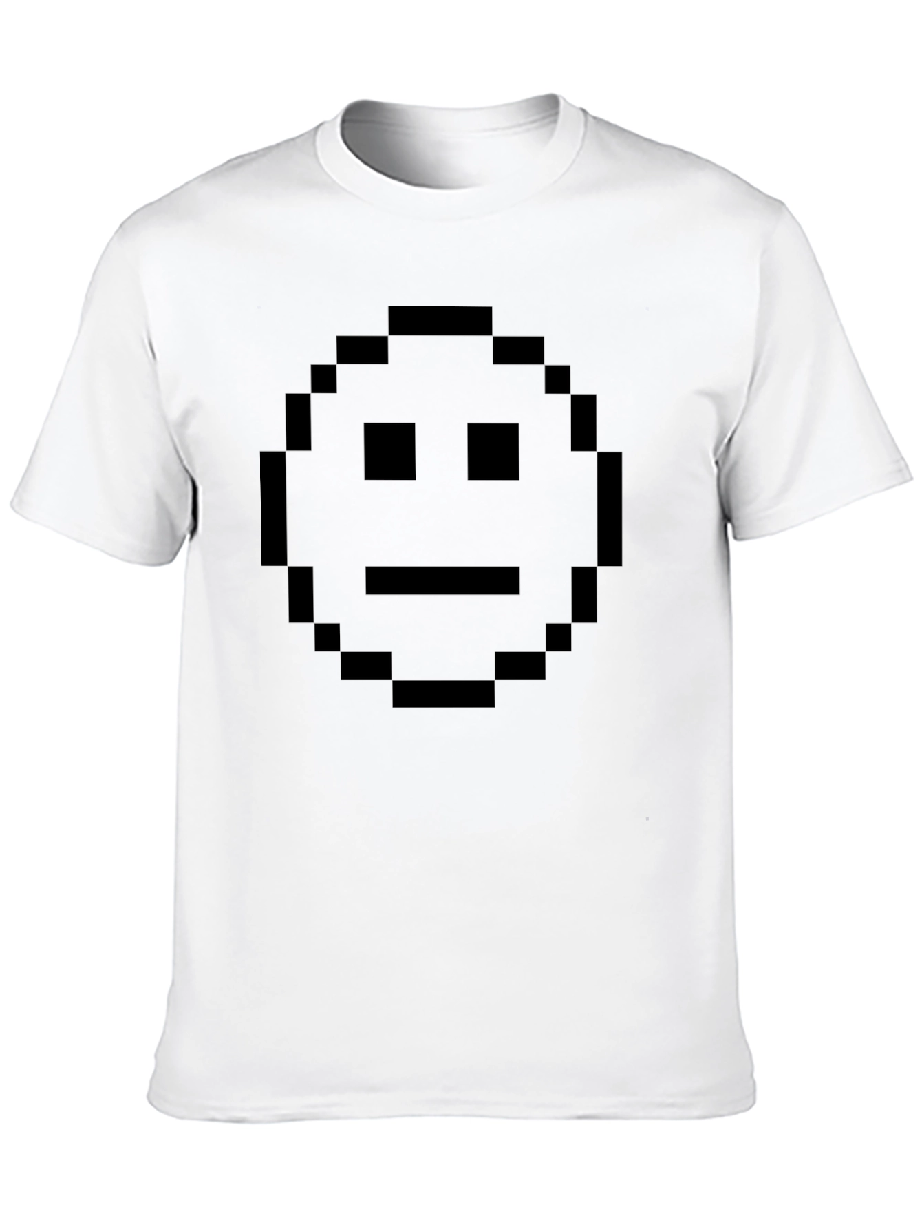 Pixelated Face Black T-Shirt