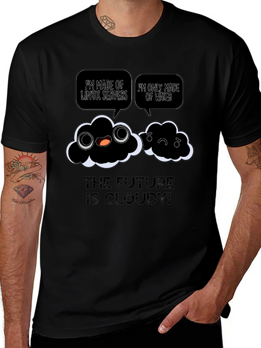 Cloudy Future Graphic Tee - Linux Humor