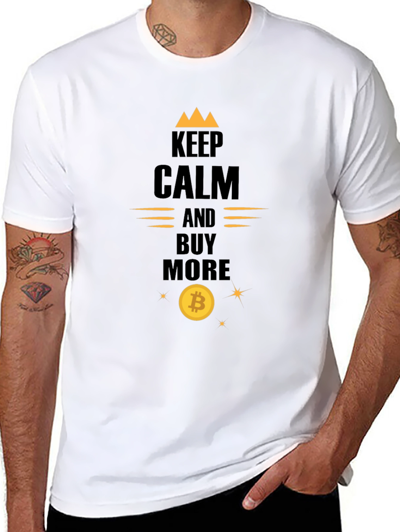 Keep Calm and Buy More Crypto Bitcoin T-Shirt